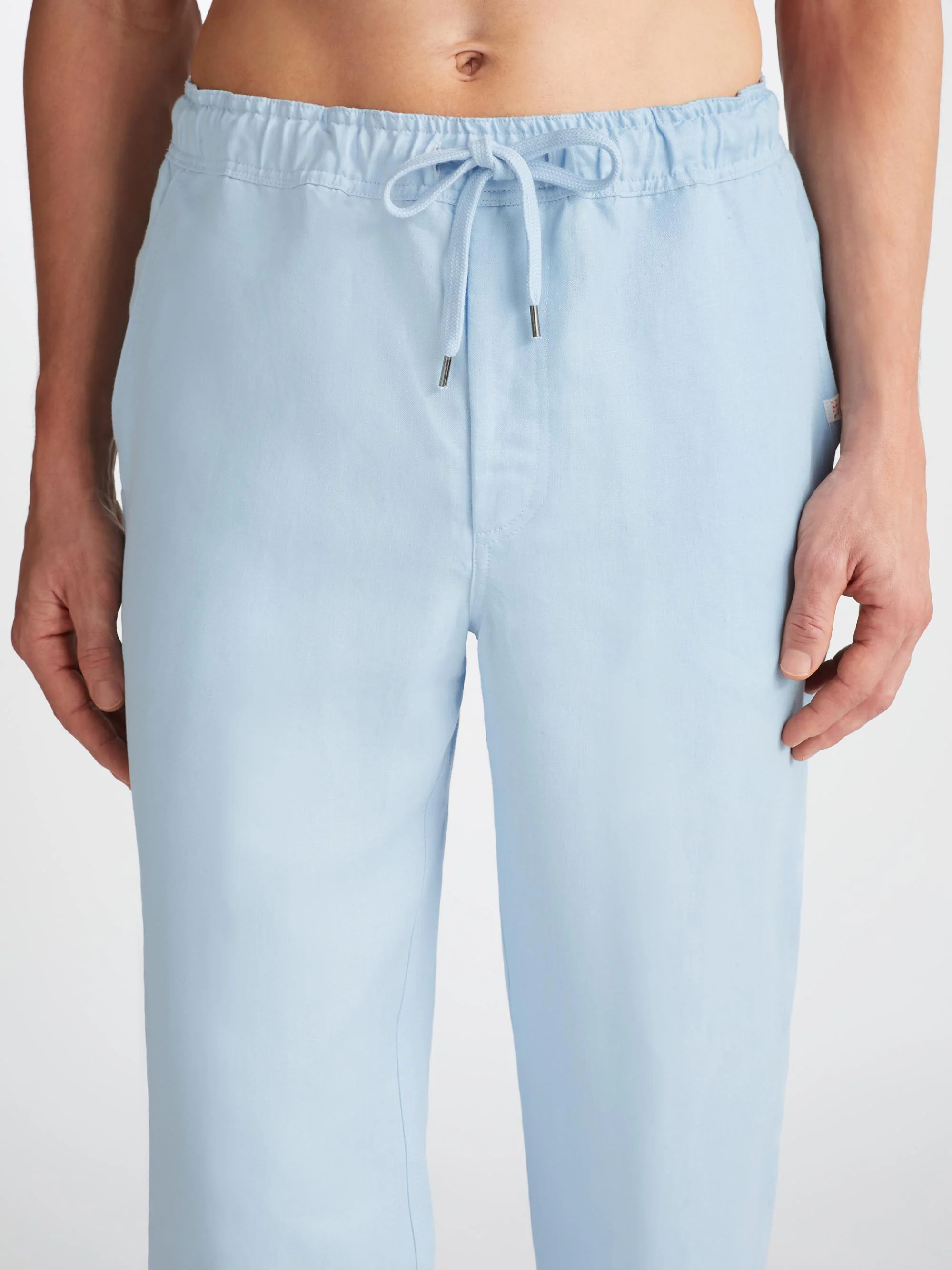 Men's Trousers Sydney Linen Blue - Image 6