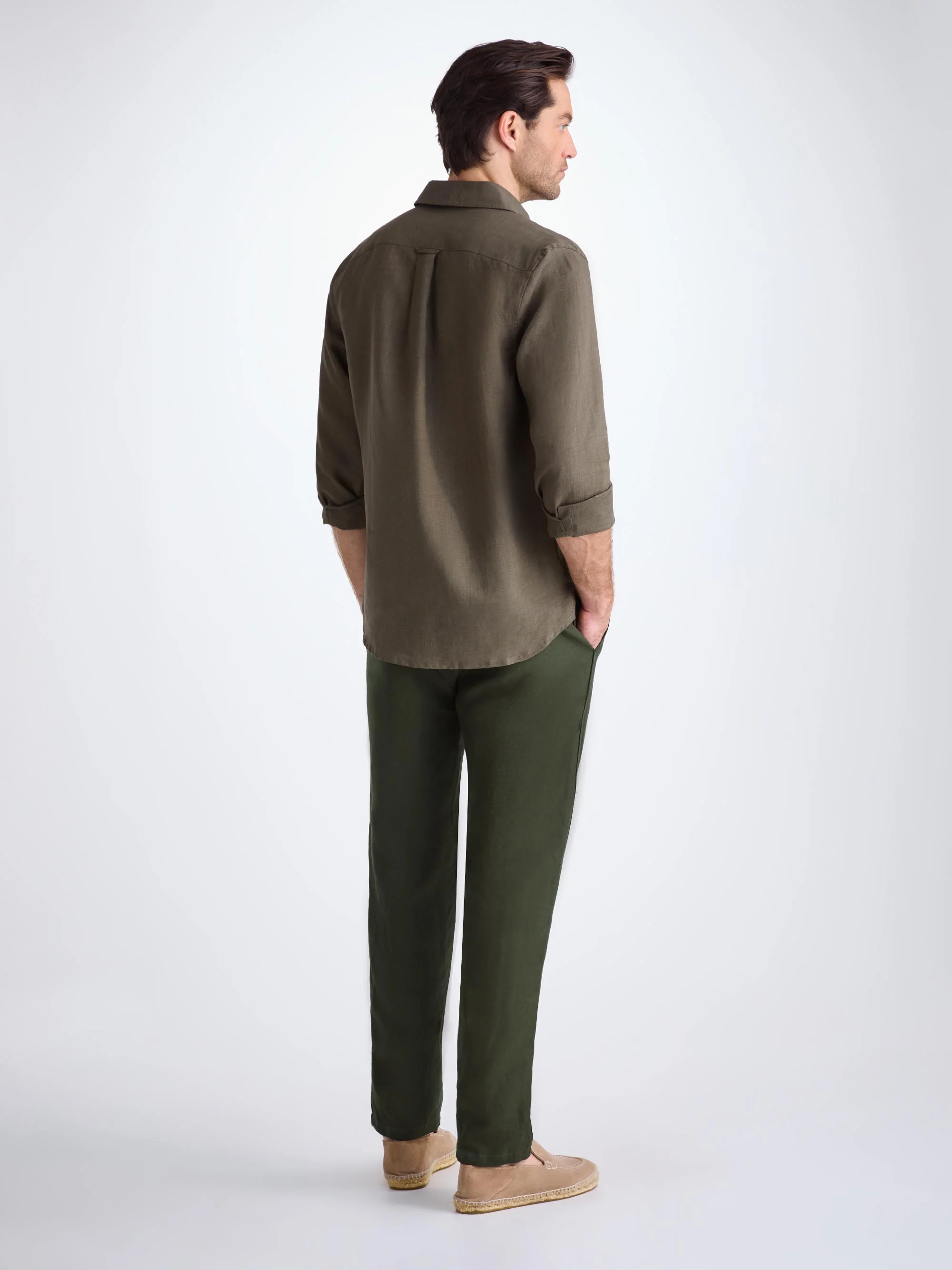 Men's Trousers Sydney Linen Khaki - Image 4