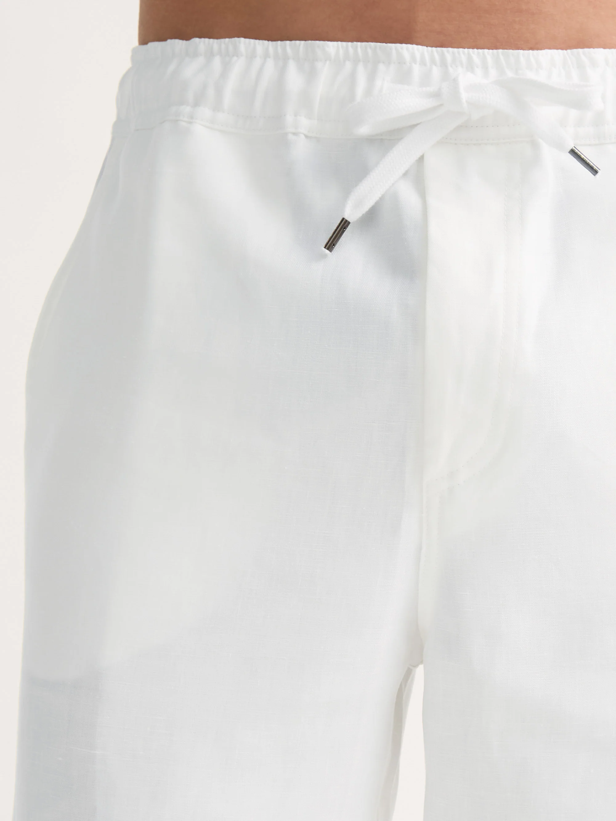 Men's Trousers Sydney Linen White - Image 4