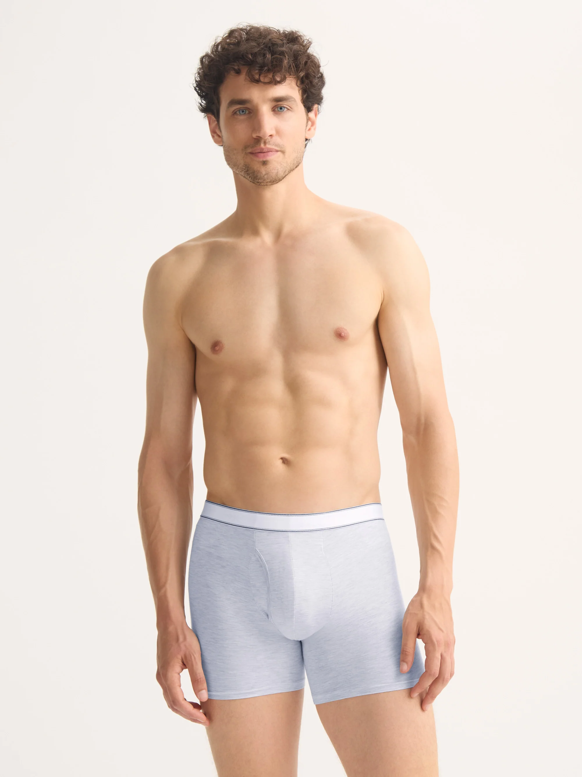 Men's Trunks Ethan Micro Modal Stretch Light Blue Marl - Image 2