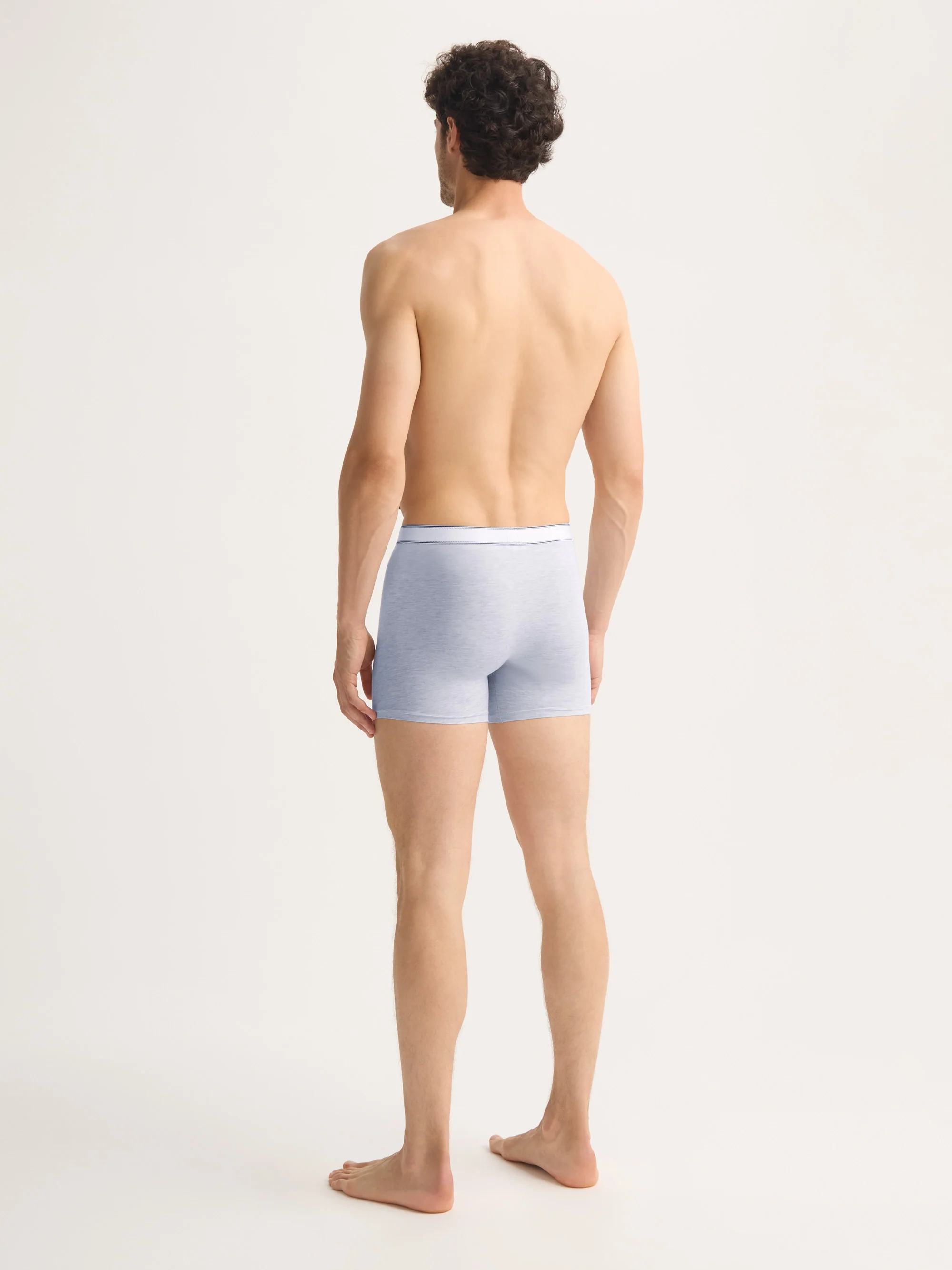 Men's Trunks Ethan Micro Modal Stretch Light Blue Marl - Image 3