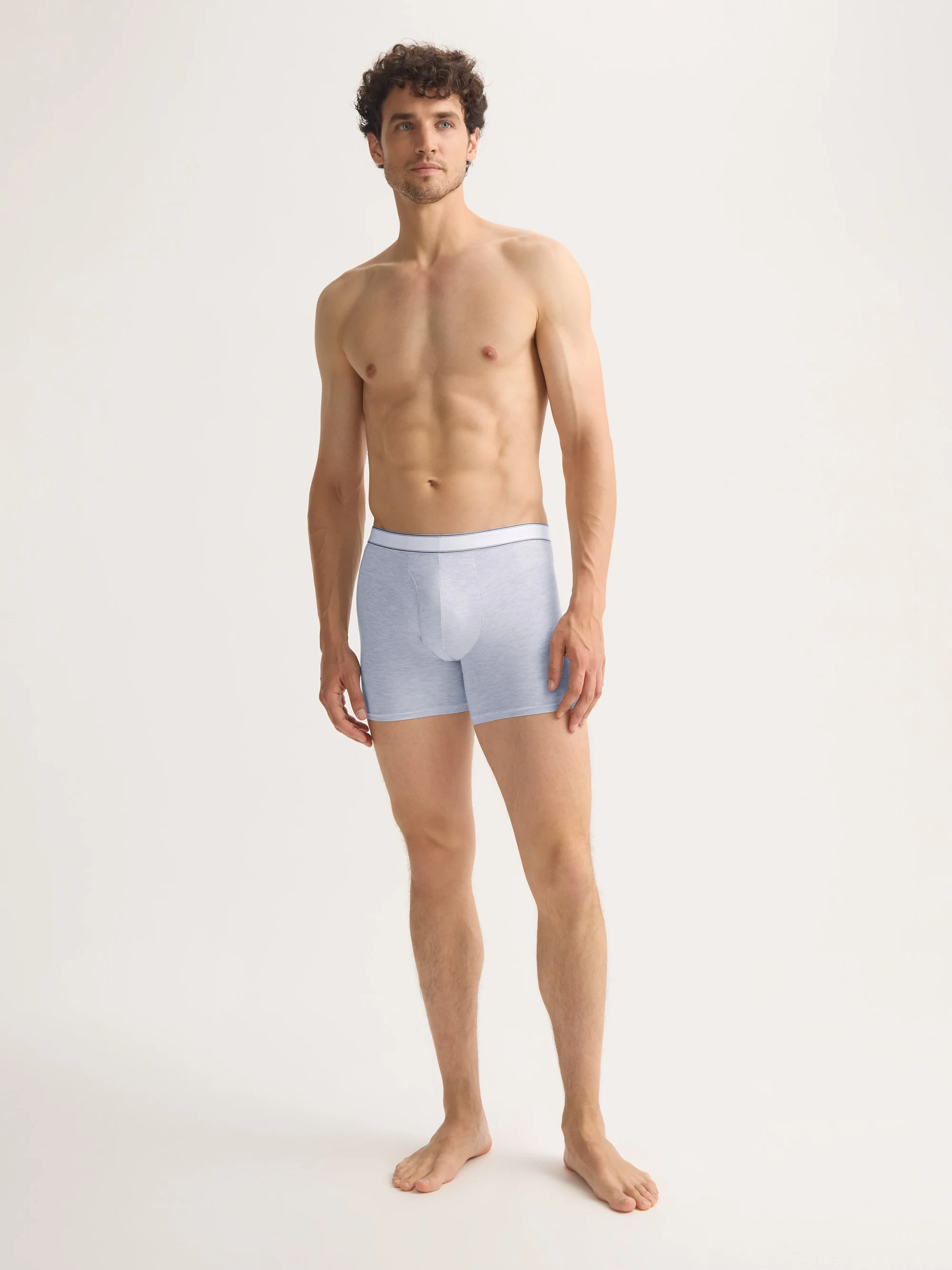 Men's Trunks Ethan Micro Modal Stretch Light Blue Marl - Image 4