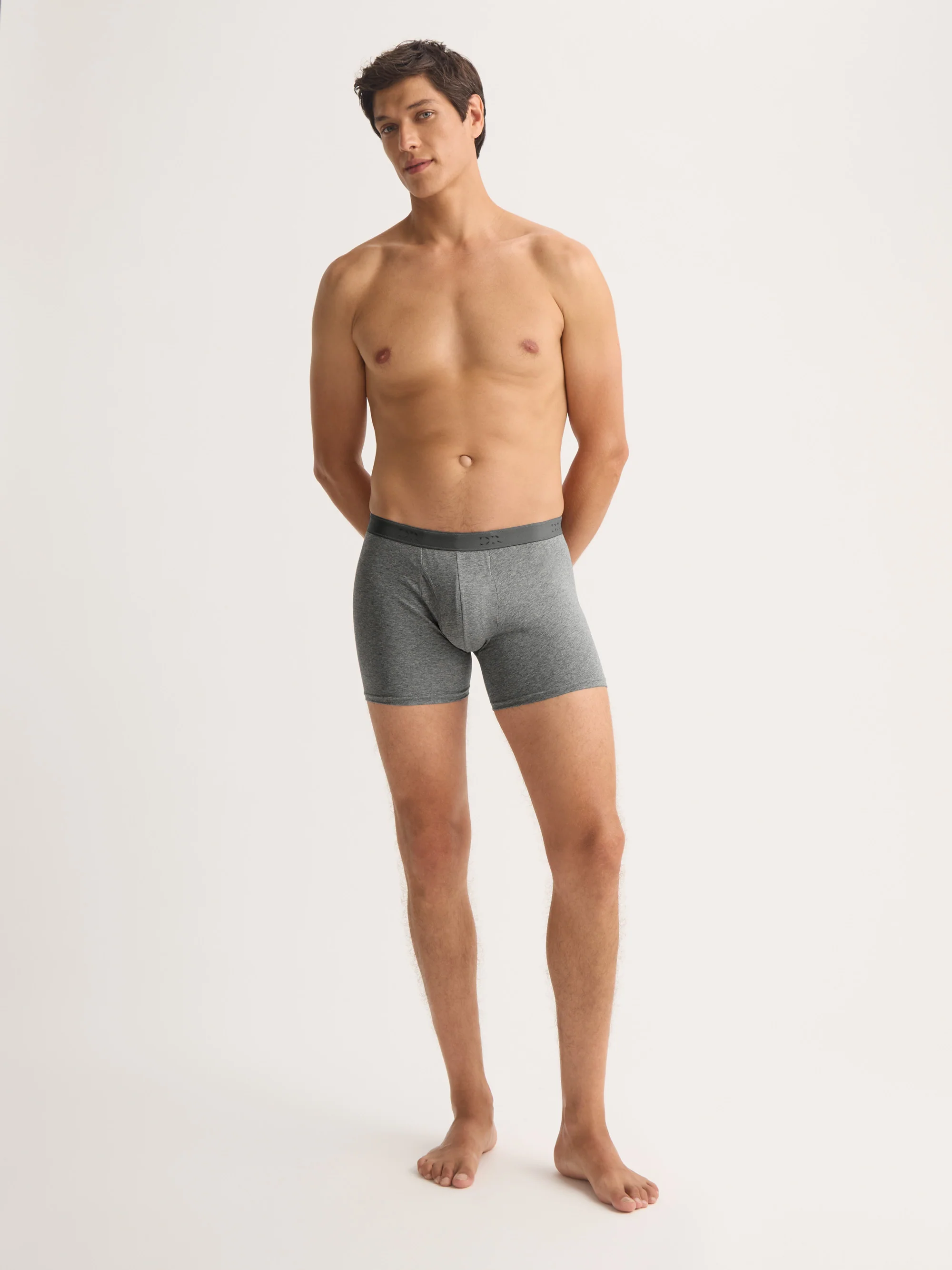 Men's Trunks Jack Pima Cotton Stretch Charcoal - Image 3