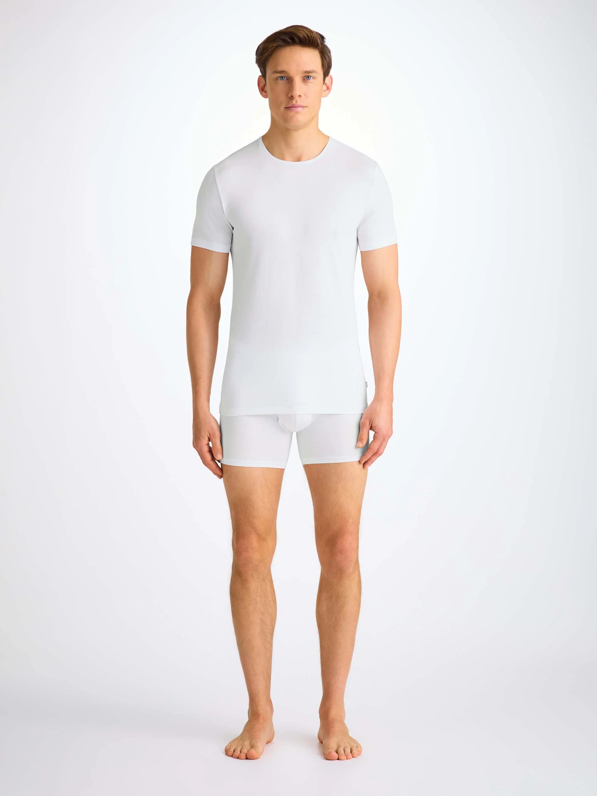 Men's Underwear T-Shirt Jack Pima Cotton Stretch White  - Image 3