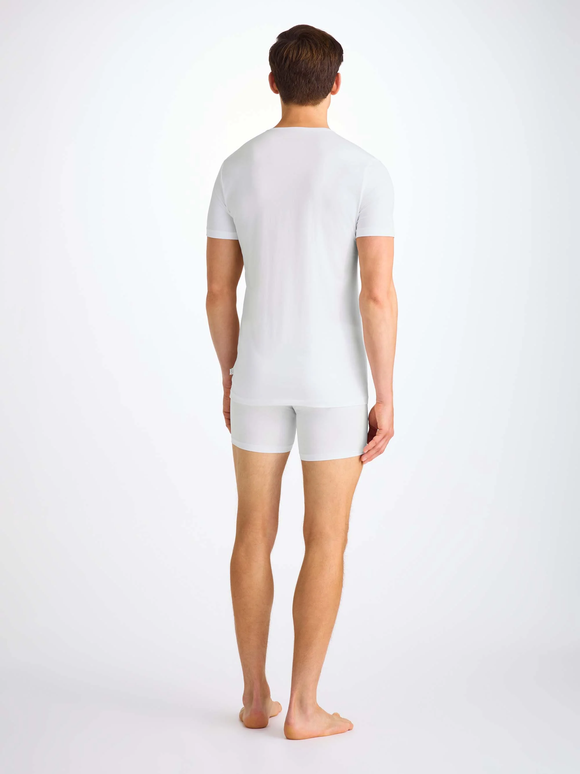 Men's Underwear T-Shirt Jack Pima Cotton Stretch White  - Image 4