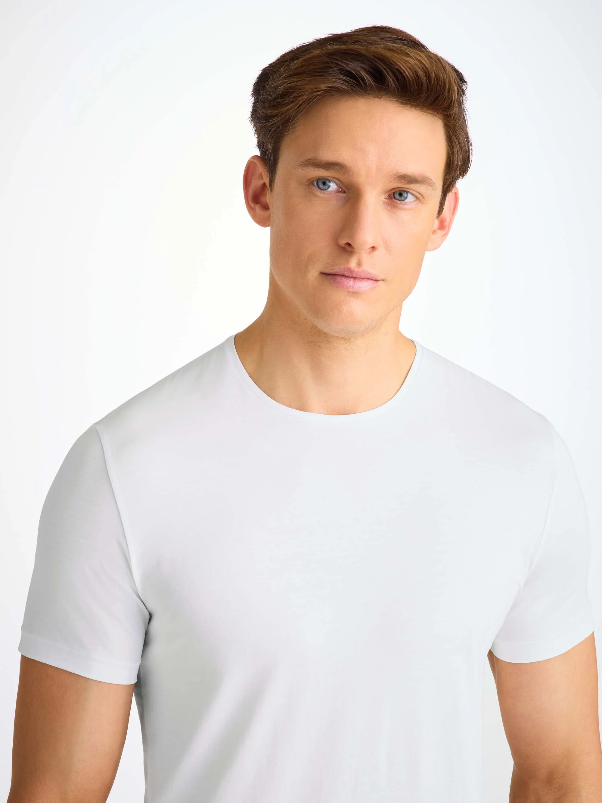 Men's Underwear T-Shirt Jack Pima Cotton Stretch White  - Image 5