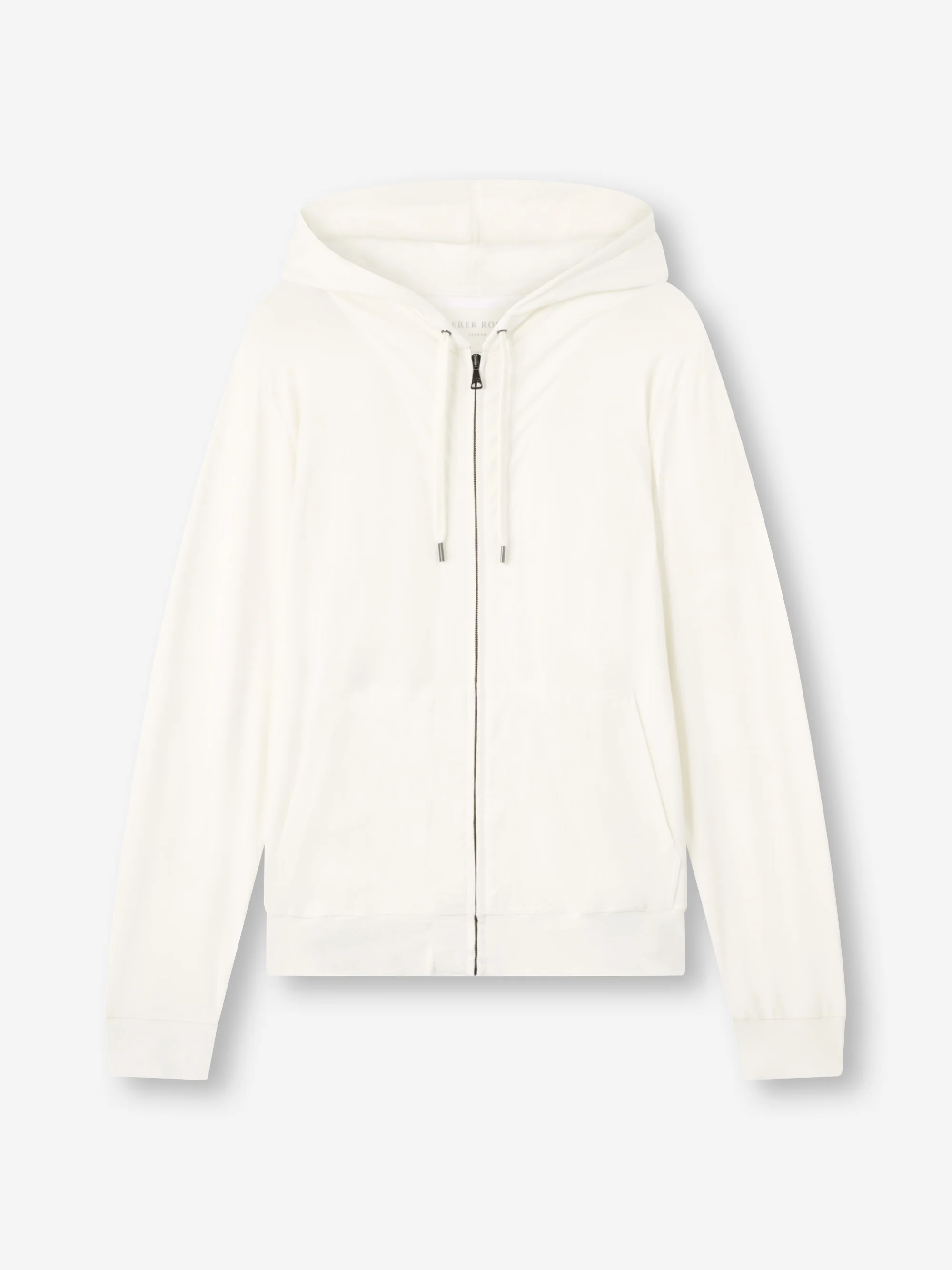 Men's Zip Up Hoodie Basel Micro Modal Stretch Vanilla - Image 4