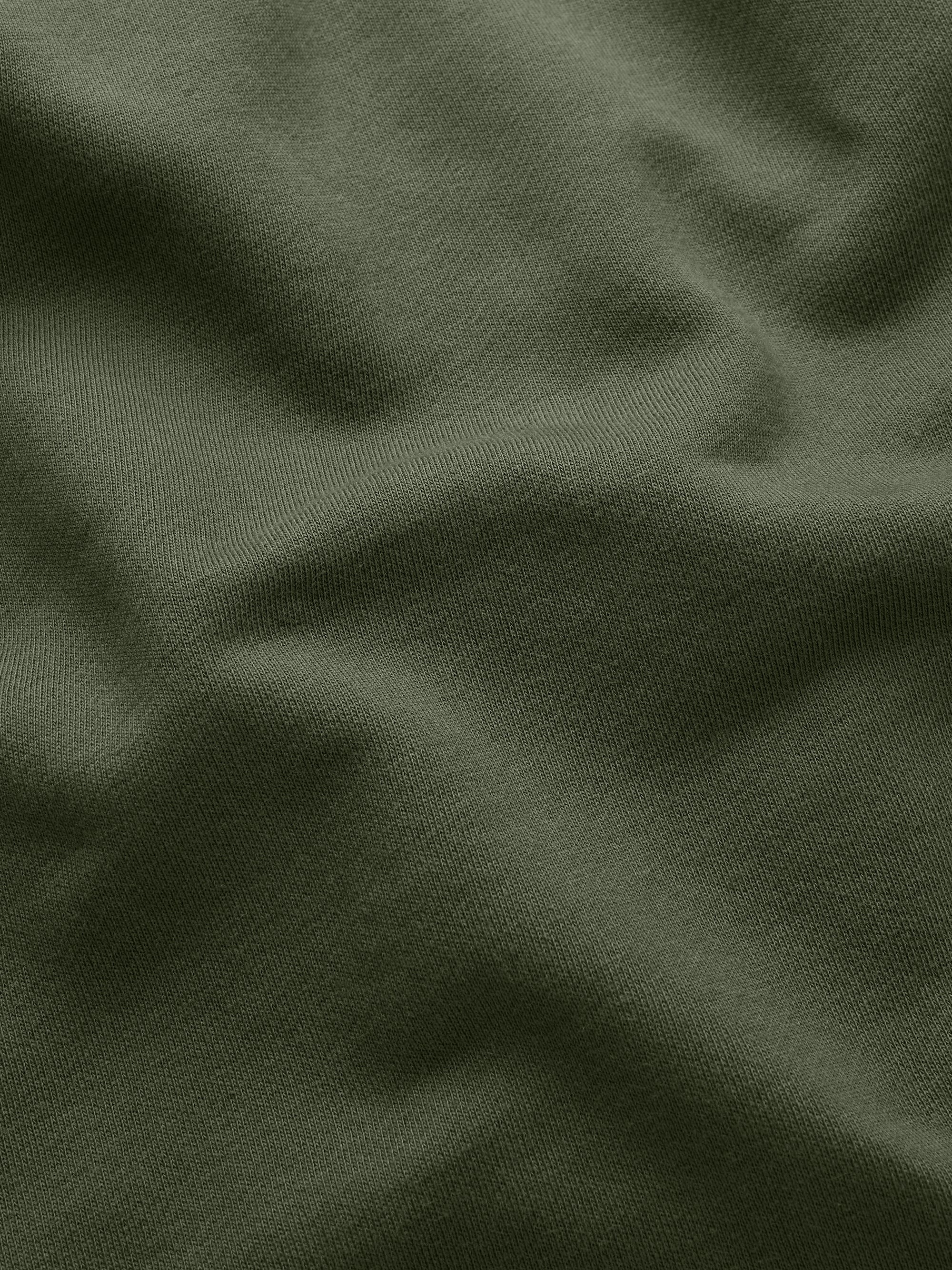 Men's Zip Up Hoodie Quinn Cotton Modal Khaki - Image 7