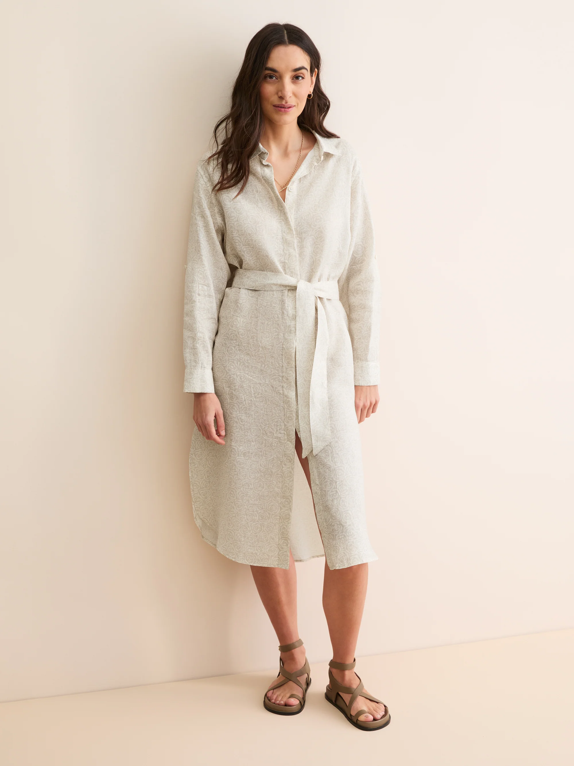 Women's Dress Milan Linen Rose Sand - Image 2