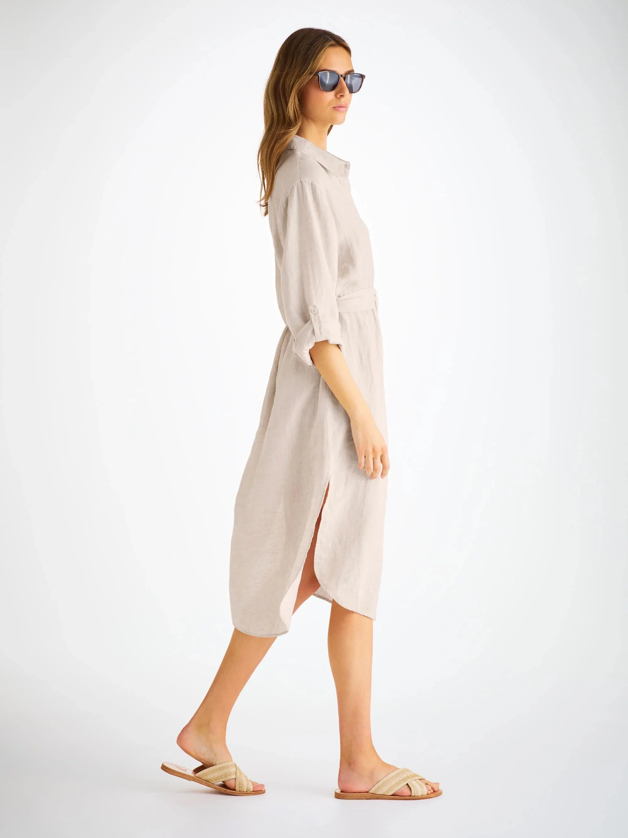 Women's Dress Sicily Linen Sand - Image 5
