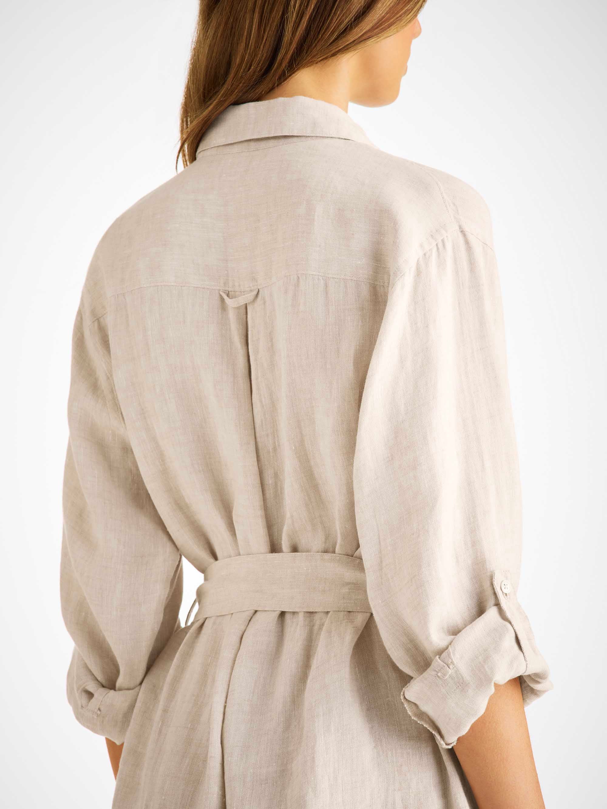 Women's Dress Sicily Linen Sand - Image 7