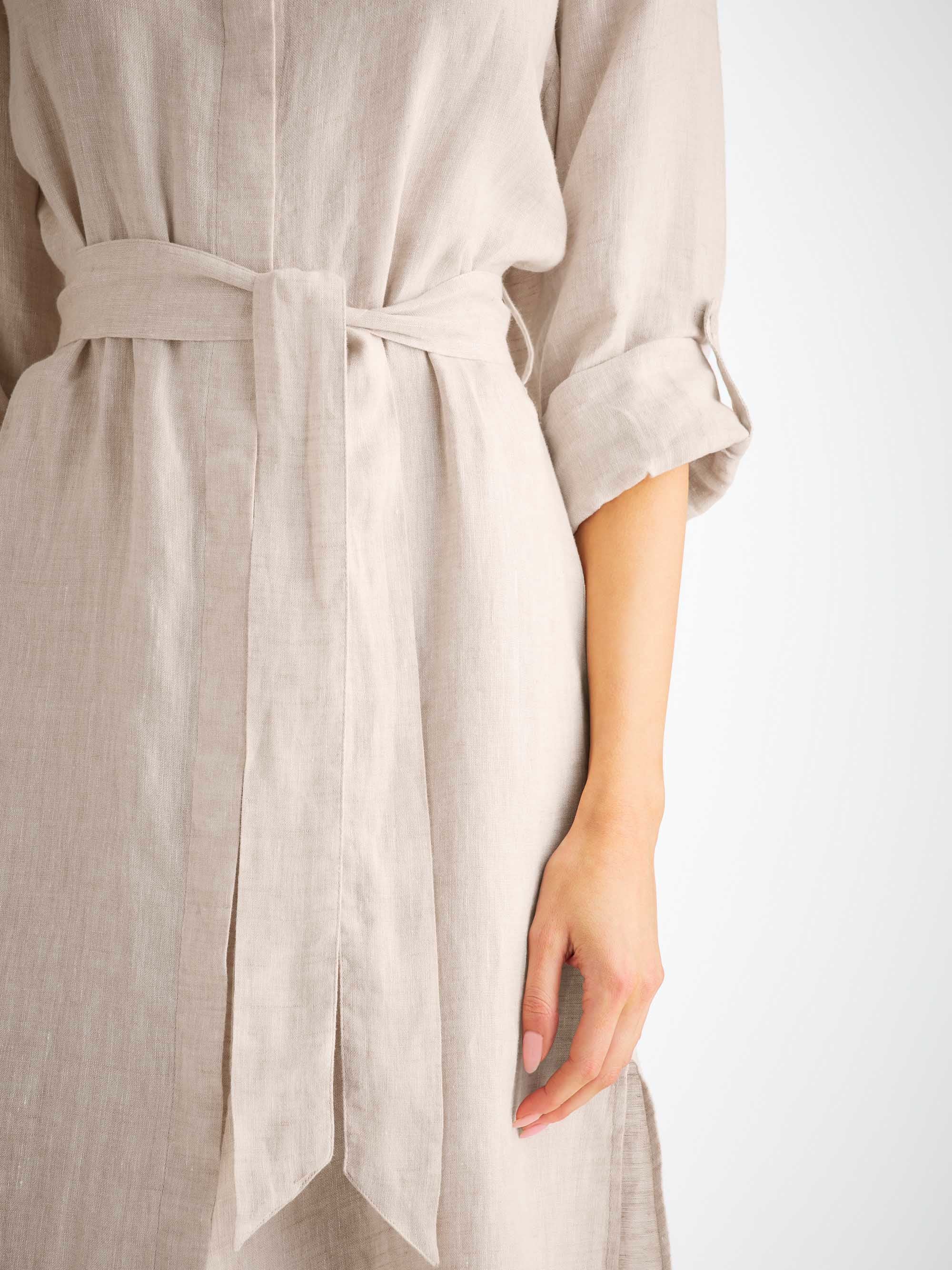 Women's Dress Sicily Linen Sand - Image 8