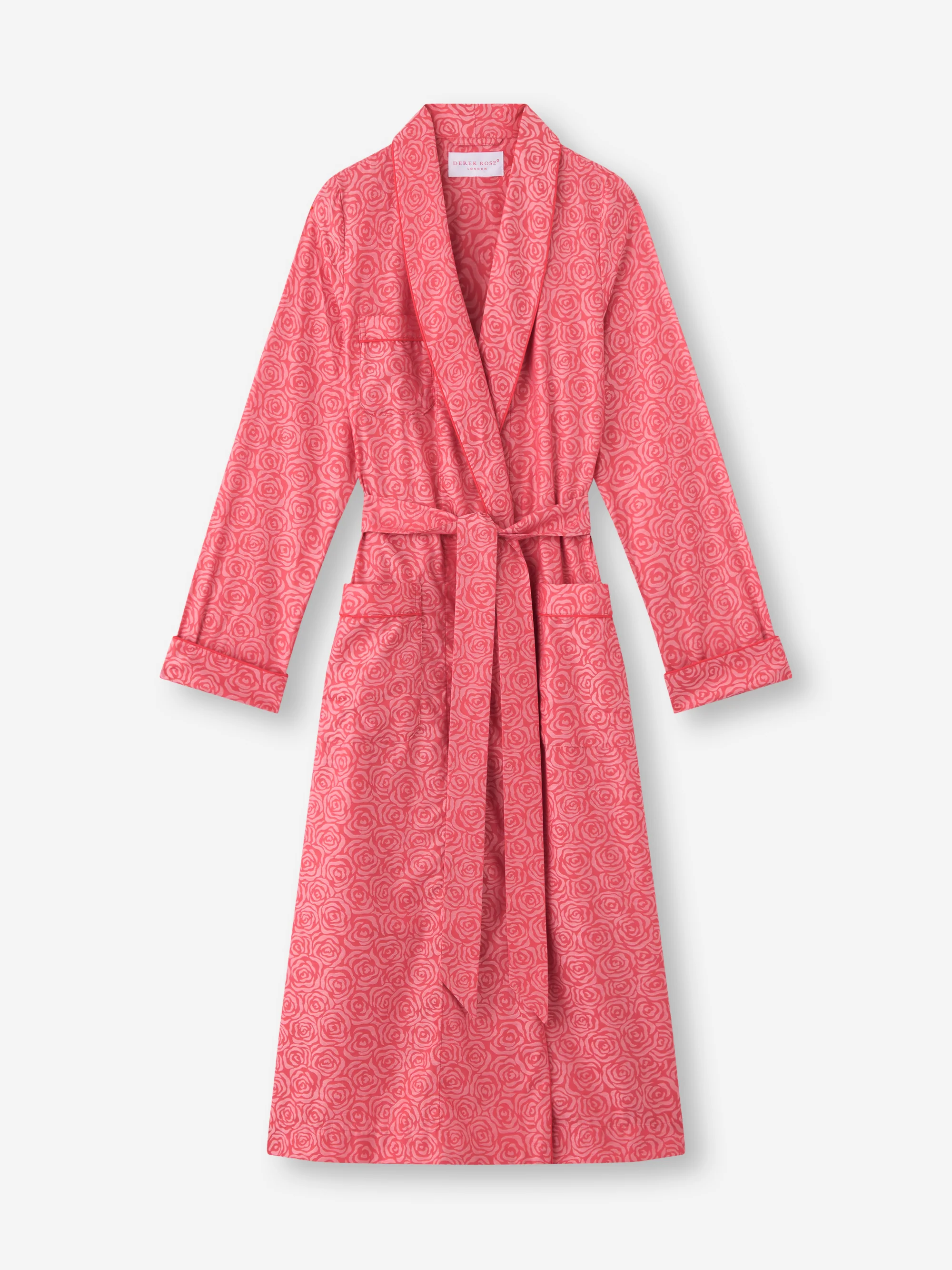 Women's Dressing Gown Paris Cotton Jacquard Red Rose - Image 5