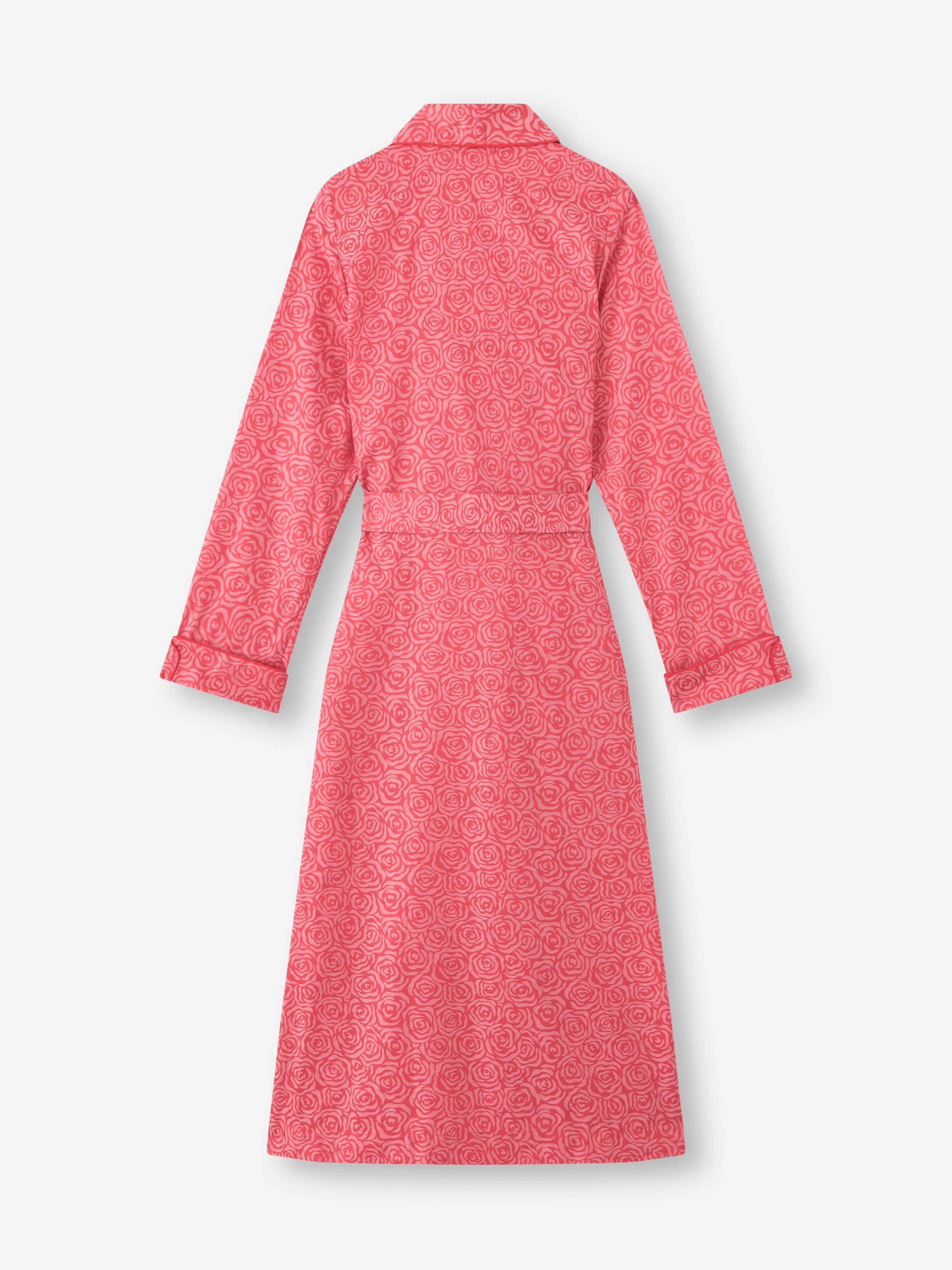 Women's Dressing Gown Paris Cotton Jacquard Red Rose - Image 6