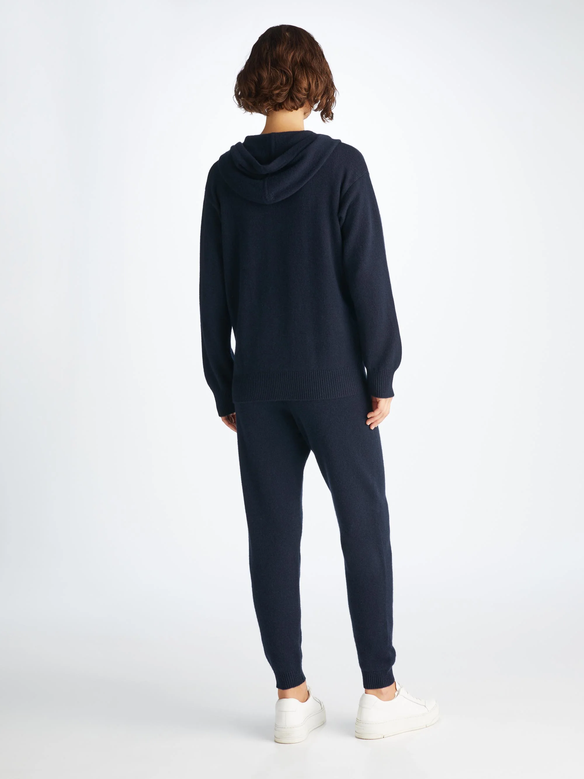 Women's Zip Up Hoodie Daphne Cashmere Navy - Image 3