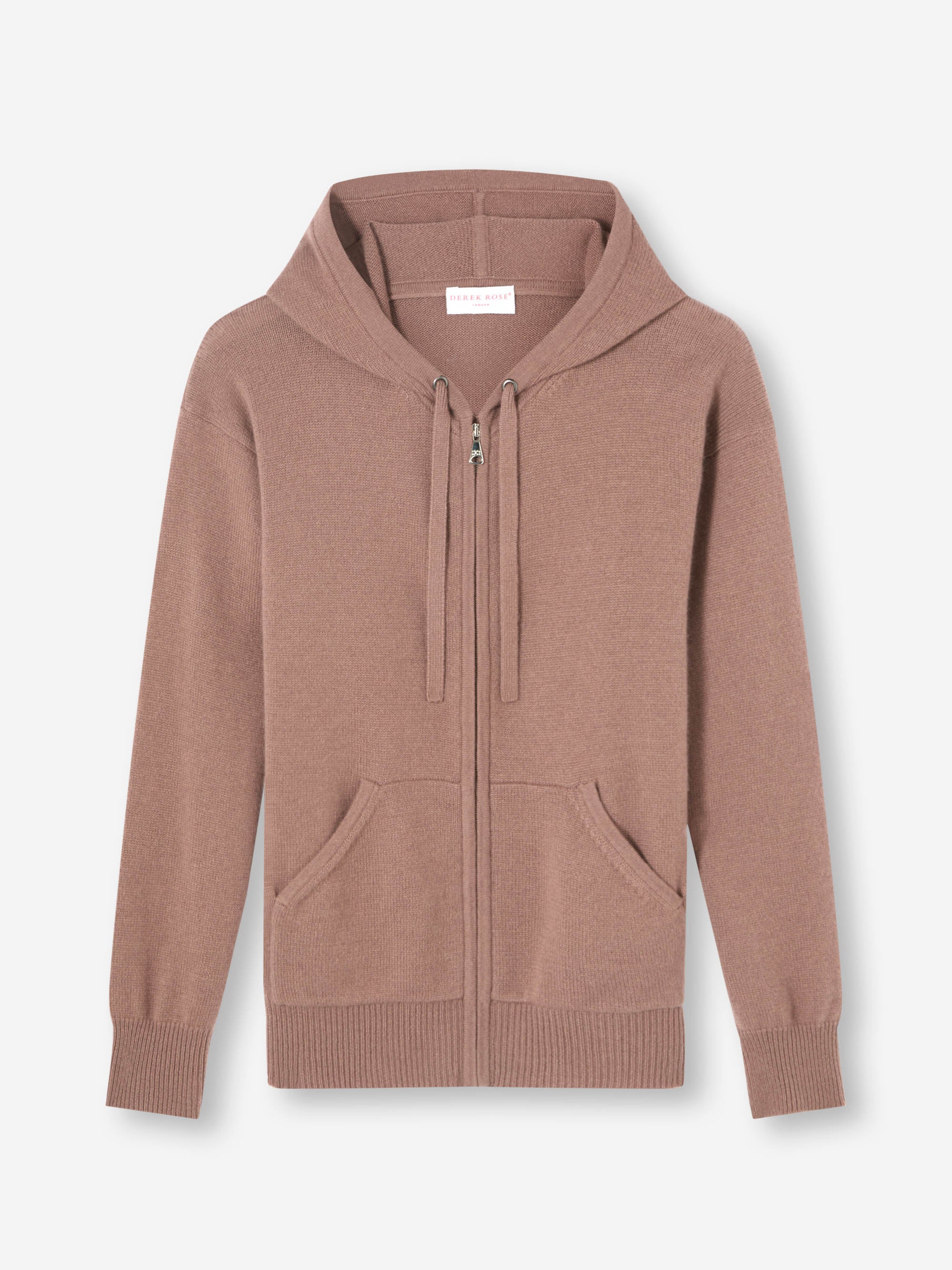 Women's Zip Up Hoodie Daphne Cashmere Rosewood - Image 3