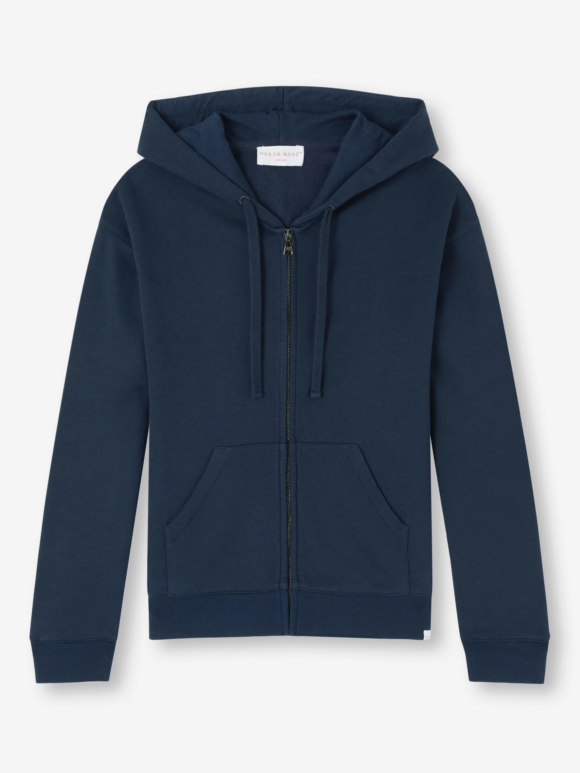 Women's Zip Up Hoodie Quinn Cotton Modal Navy - Image 7