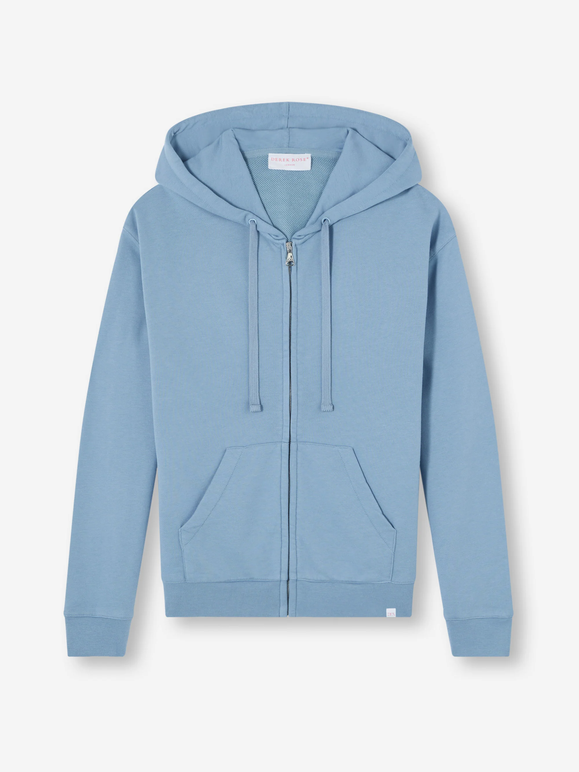 Women's Zip Up Hoodie Quinn Cotton Modal Soft Denim Blue - Image 6