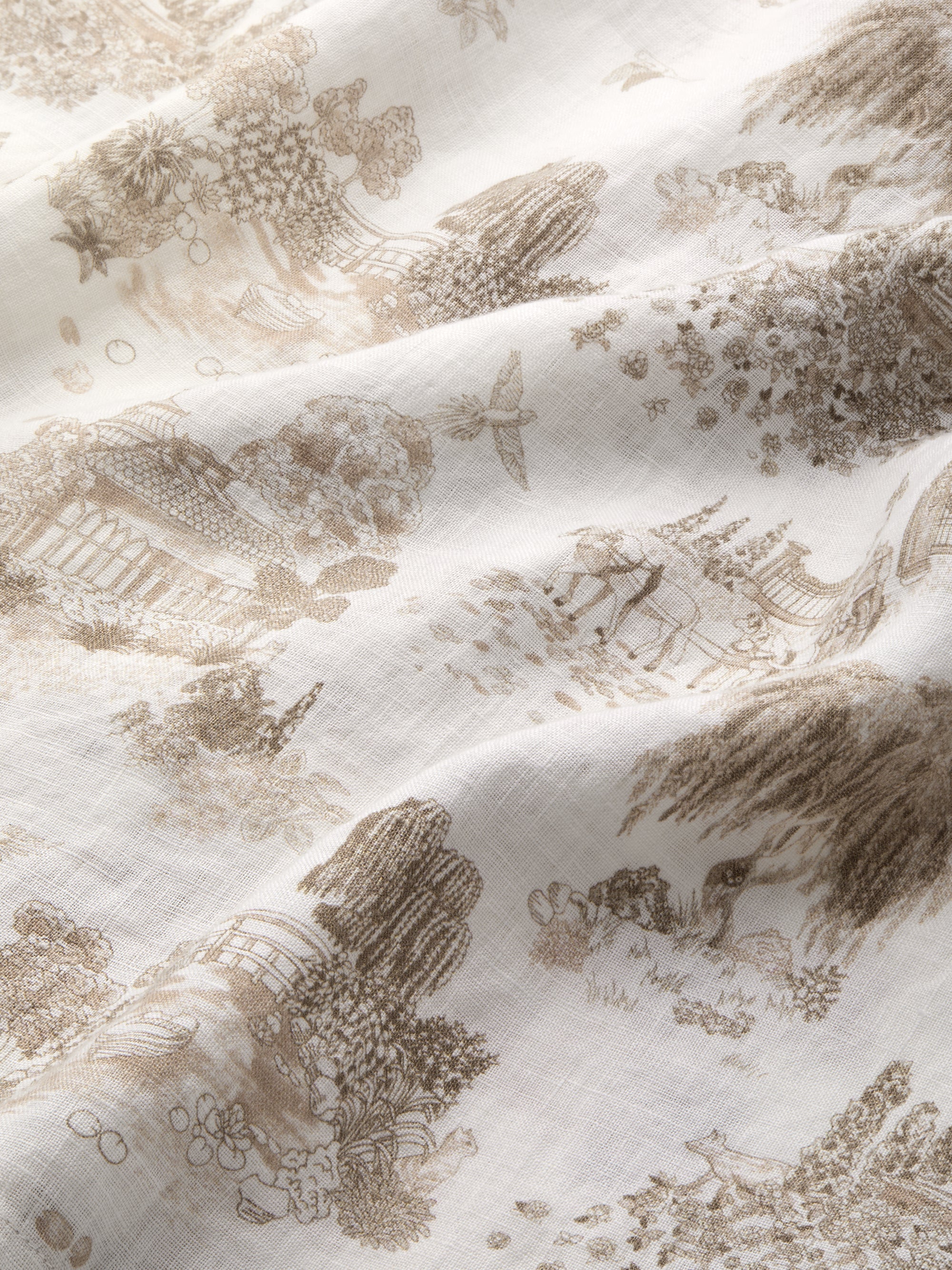 Women's Linen Short Pyjamas London Toile White - Image 7