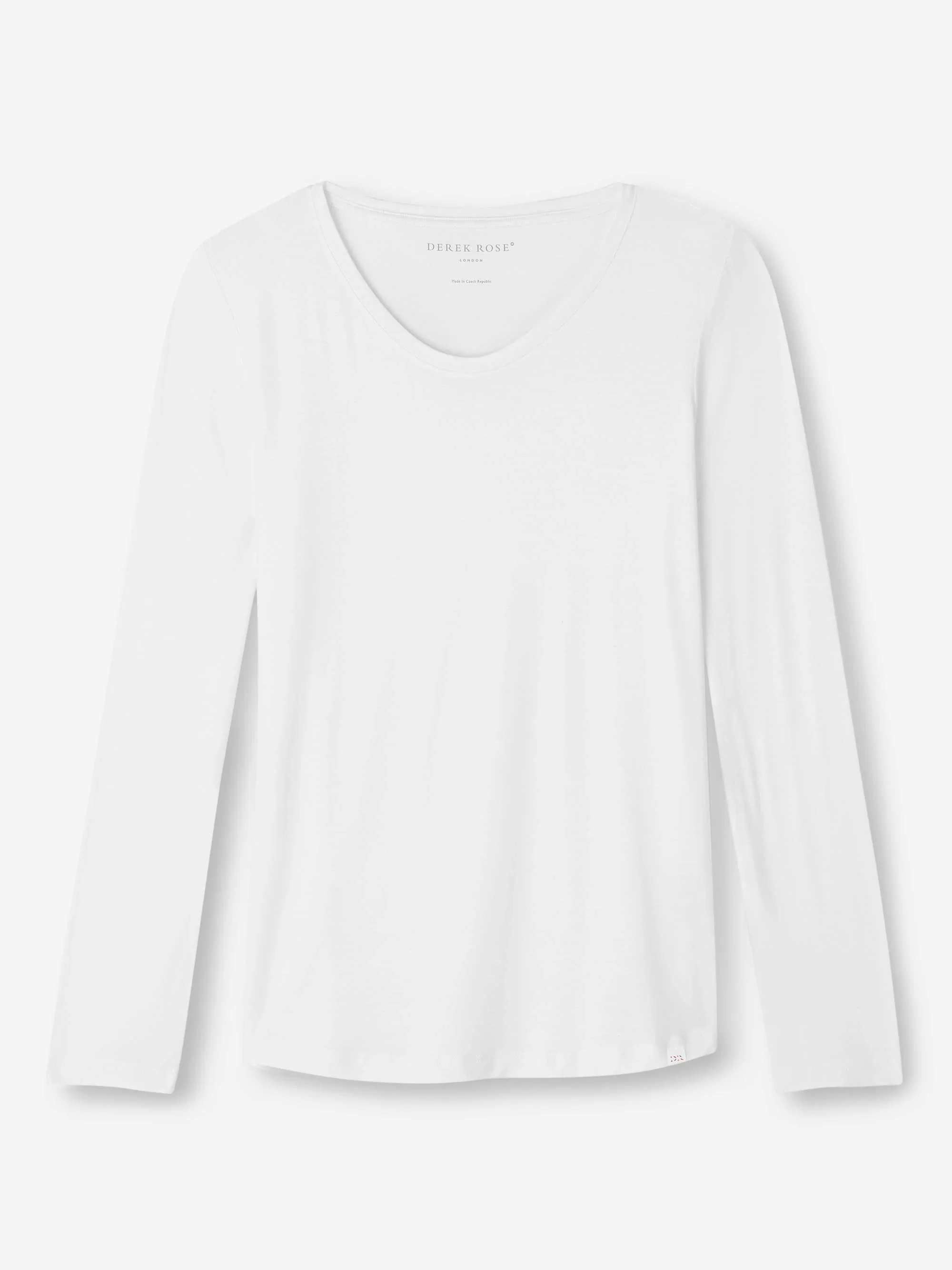 Women's Long Sleeve T-Shirt Lara Micro Modal Stretch White - Image 2