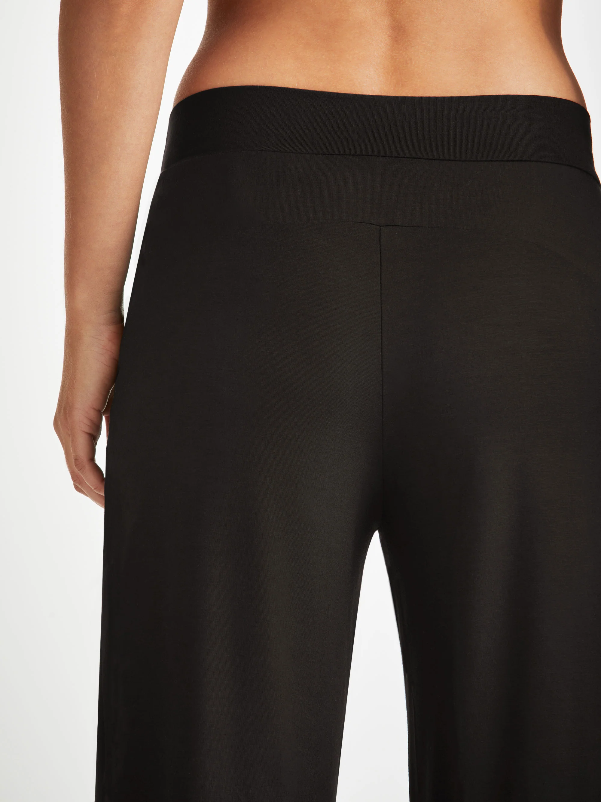 Women's Lounge Trousers Basel Micro Modal Stretch Black - Image 5