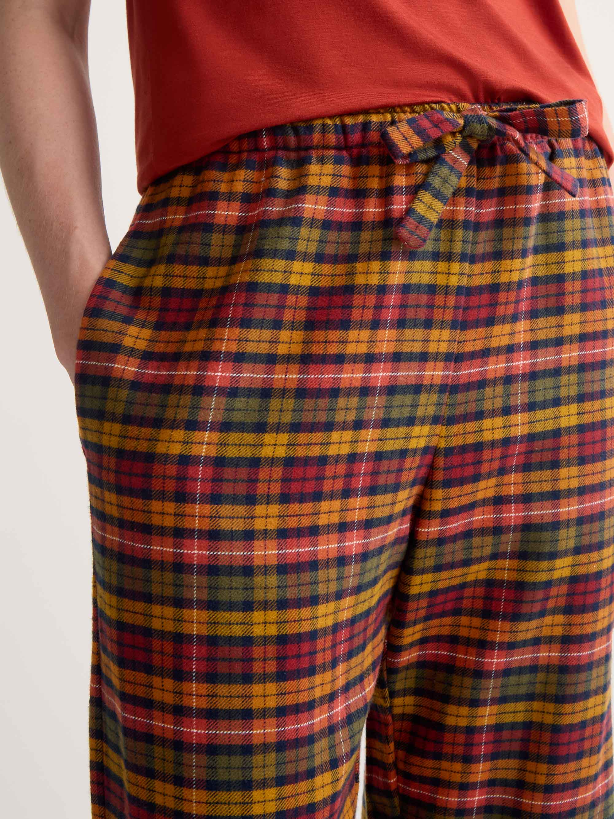 Women's Lounge Trousers Kelburn Brushed Cotton Multicolour Check - Image 2