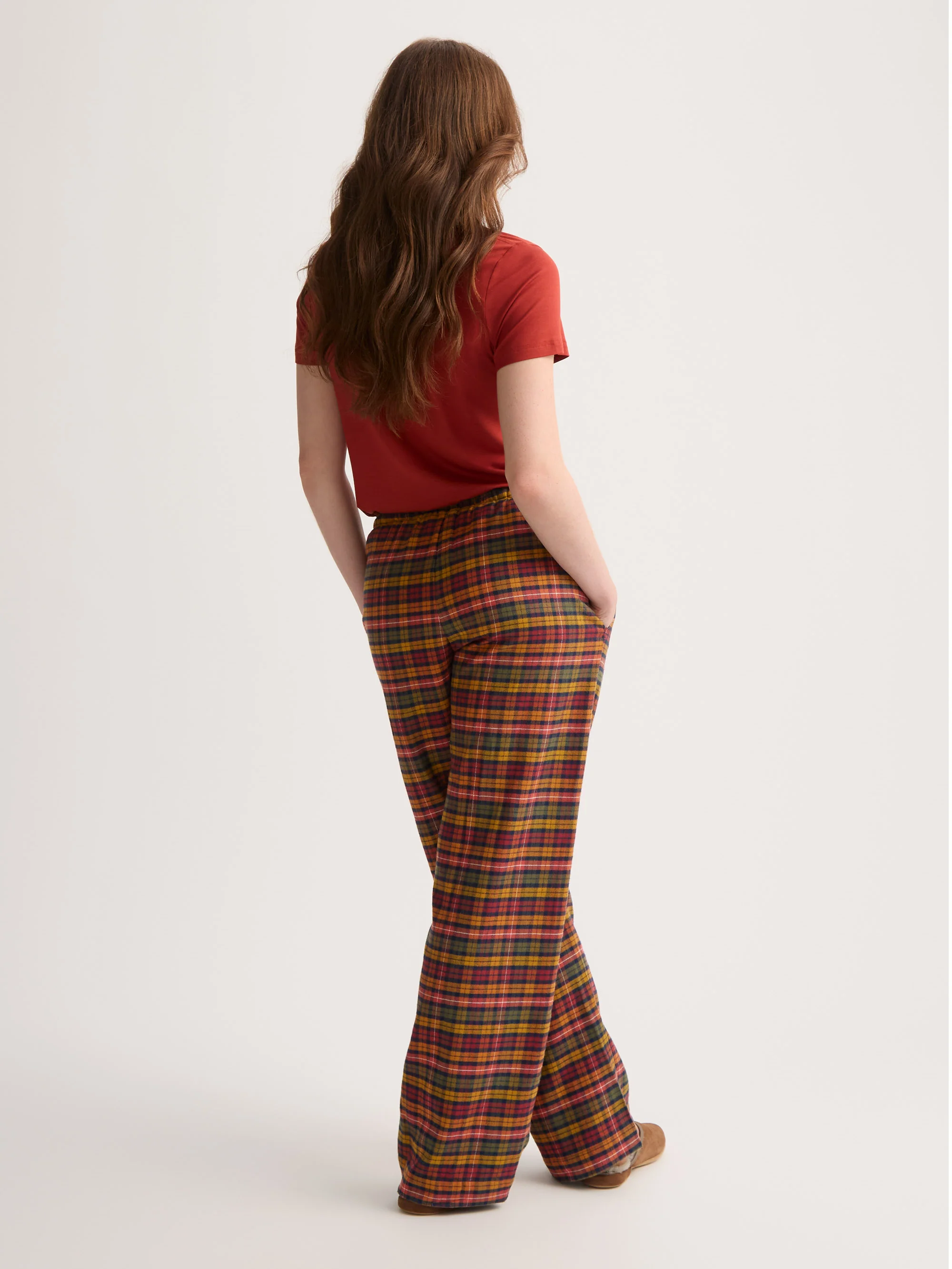 Women's Lounge Trousers Kelburn Brushed Cotton Multicolour Check - Image 4
