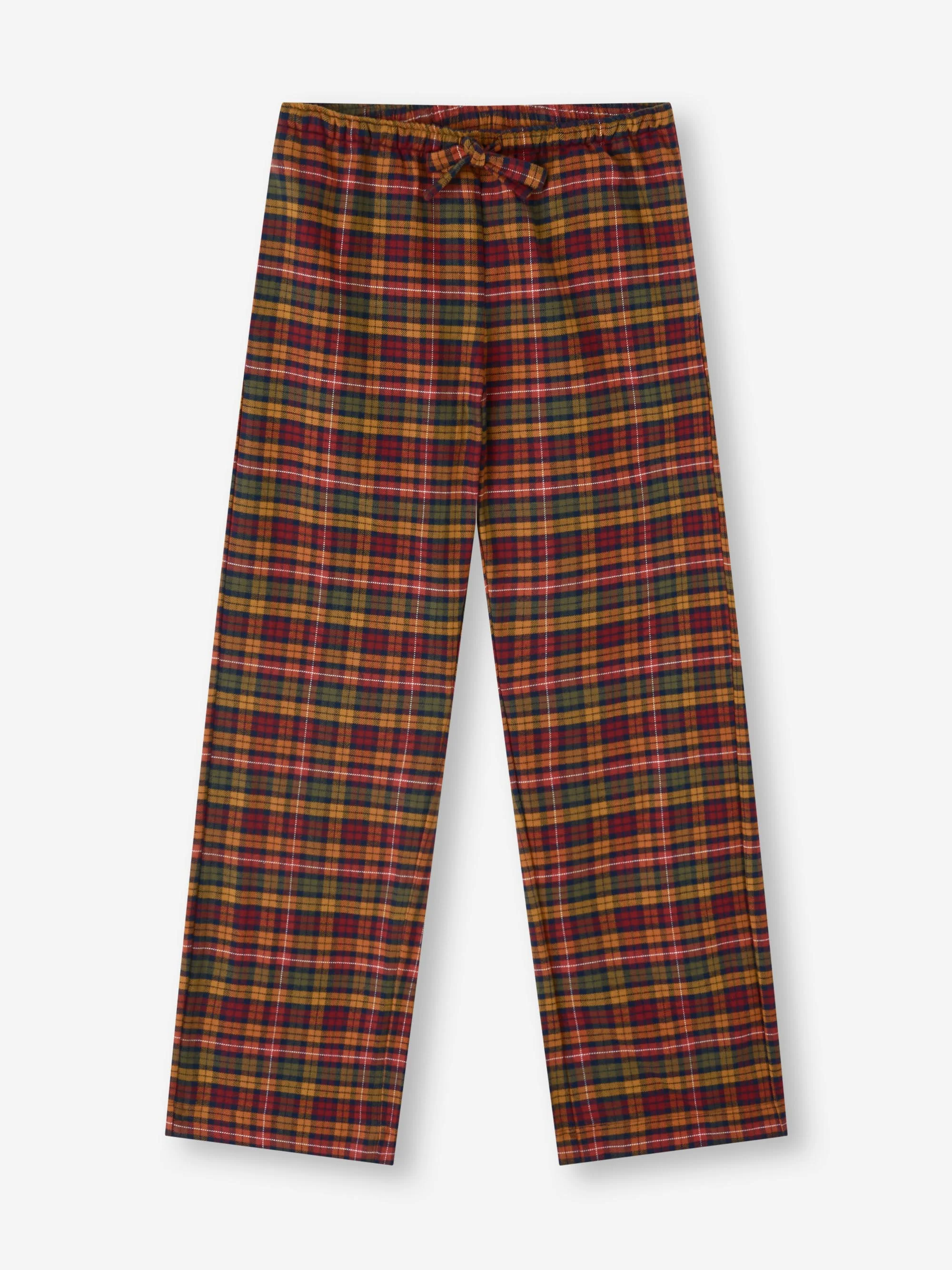 Women's Lounge Trousers Kelburn Brushed Cotton Multicolour Check - Image 5
