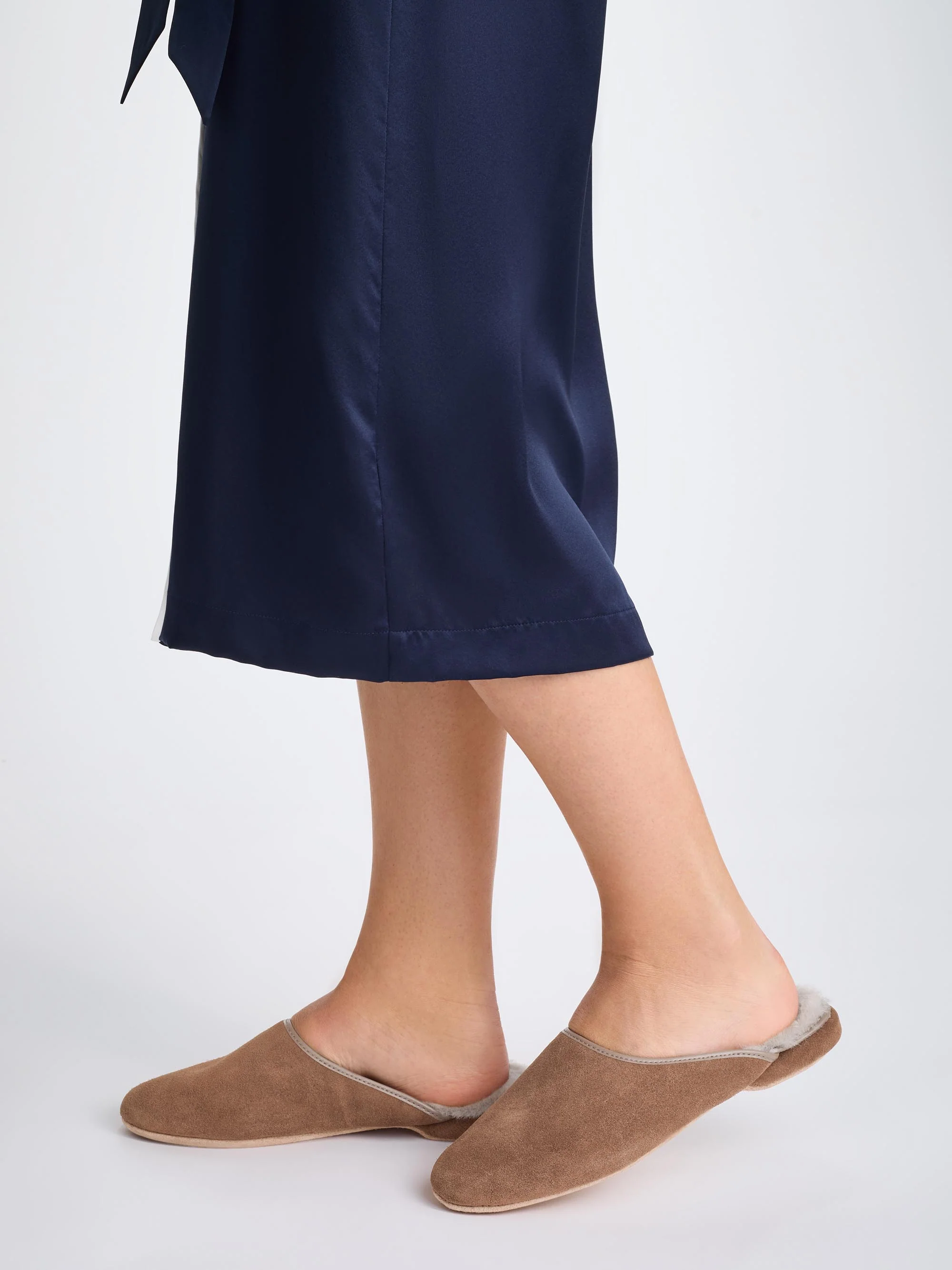 Women's Mule Slippers Imogen Suede Sheepskin Camel - Image 3