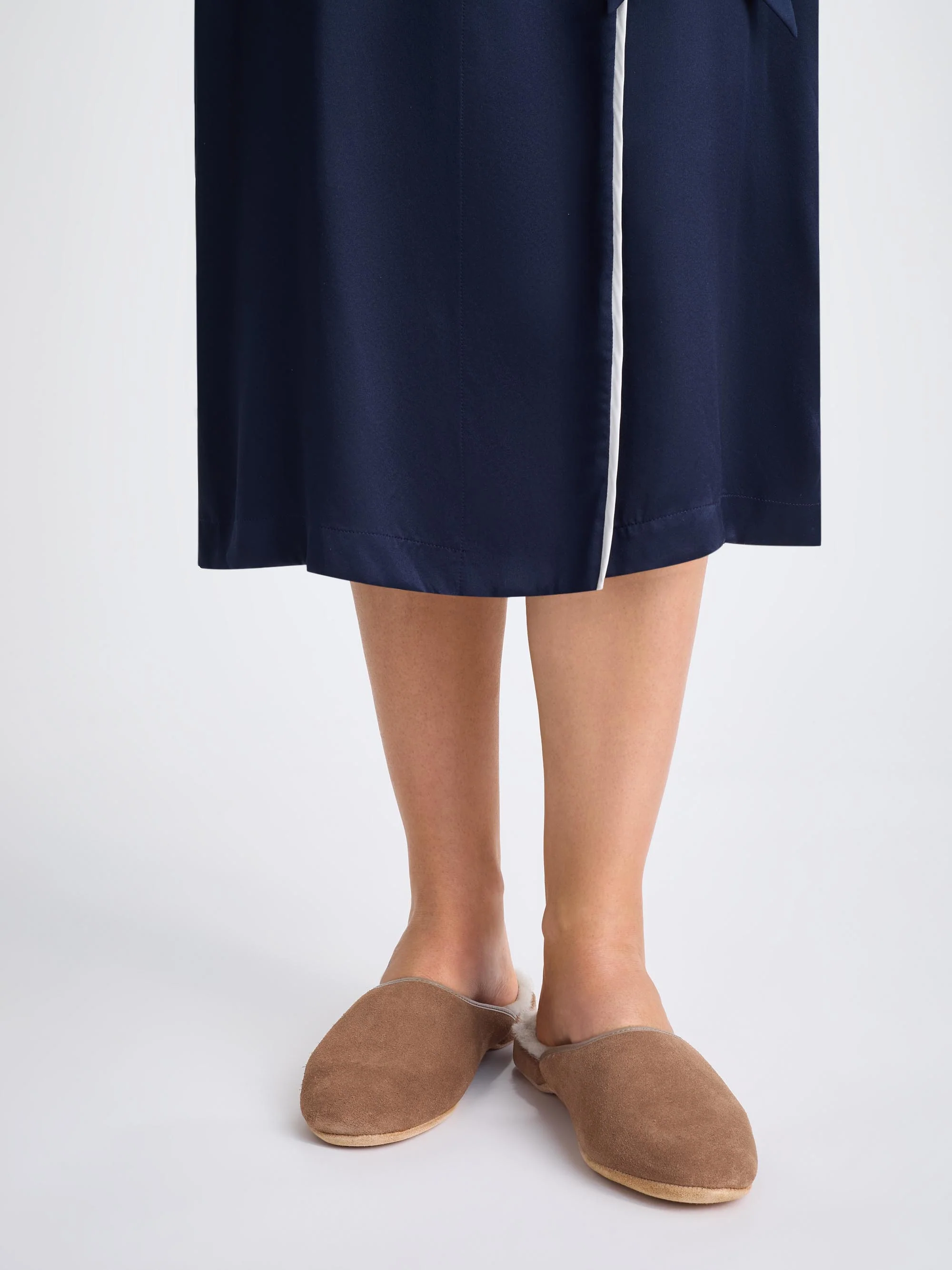 Women's Mule Slippers Imogen Suede Sheepskin Camel - Image 4