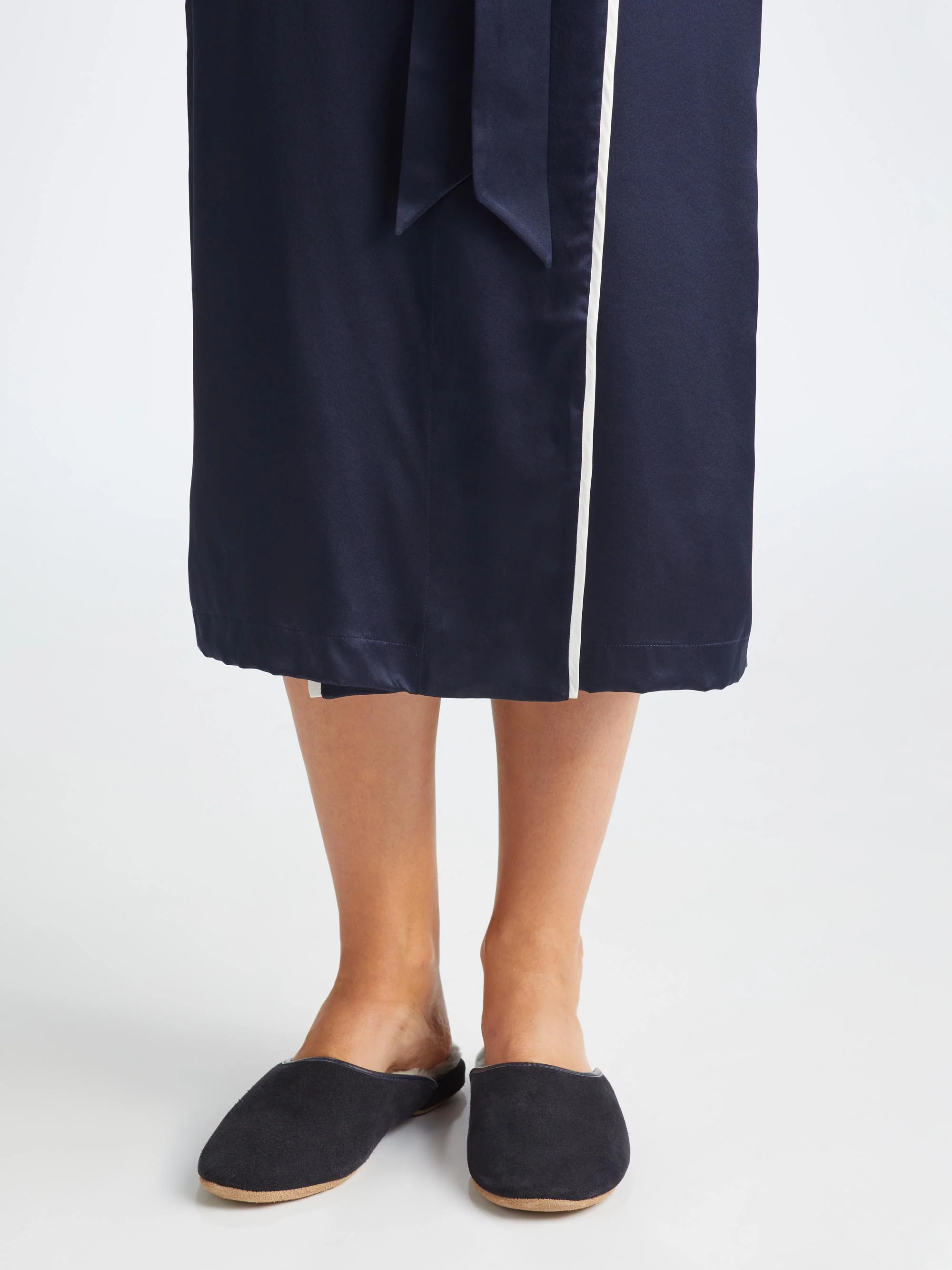 Women's Mule Slippers Imogen Suede Sheepskin Navy - Image 4