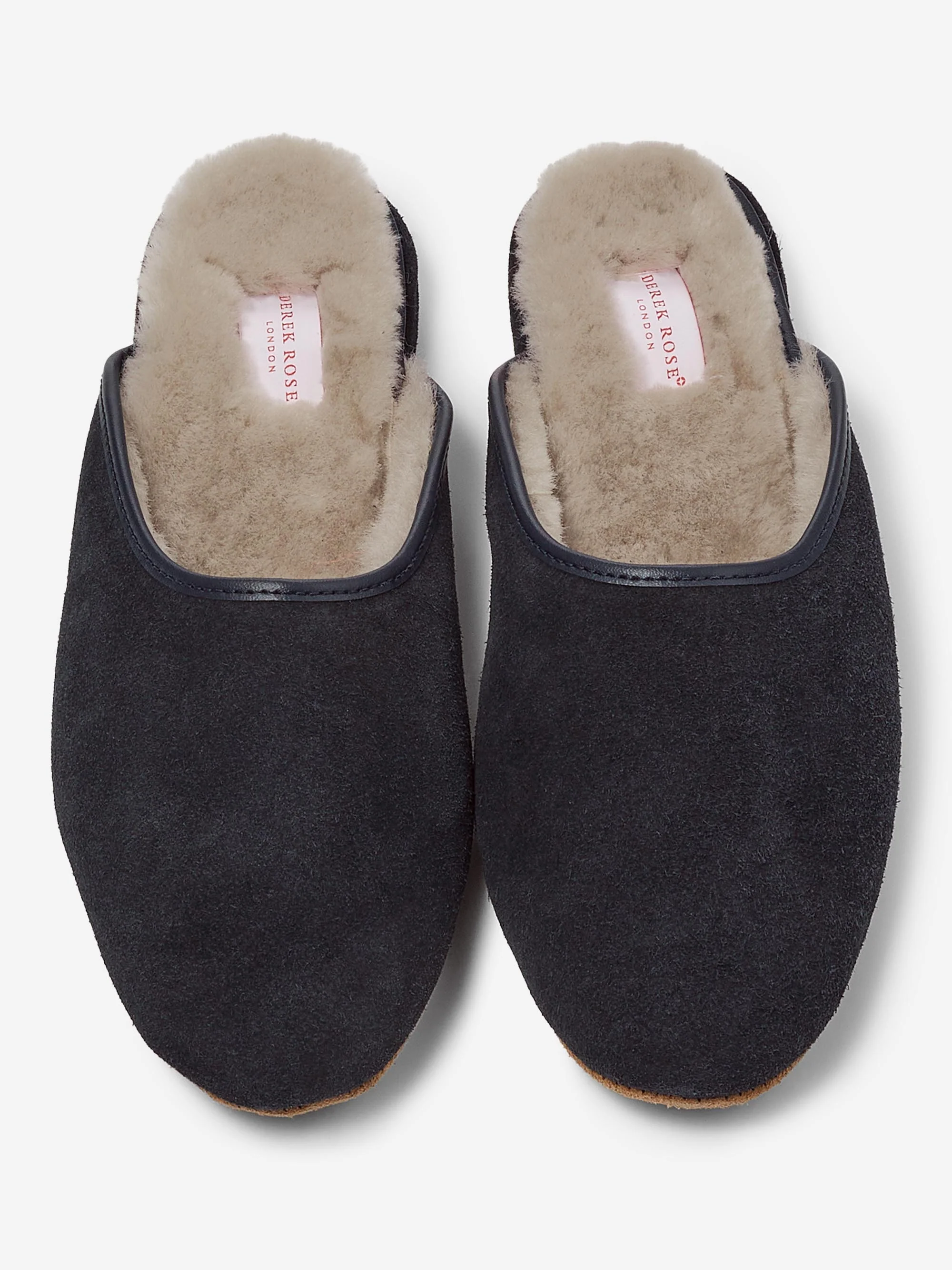 Women's Mule Slippers Imogen Suede Sheepskin Navy - Image 6