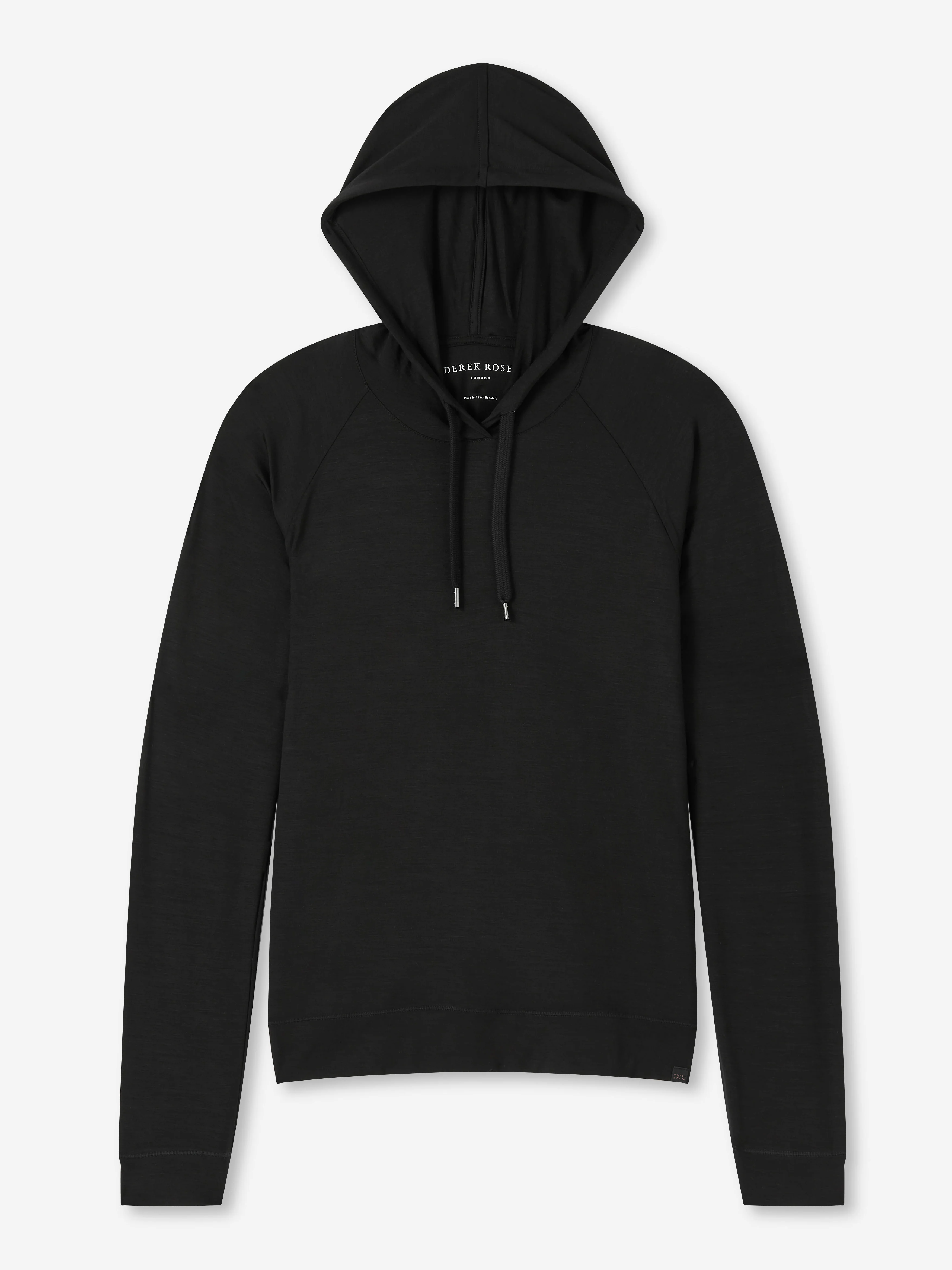 Women's Pullover Hoodie Basel Micro Modal Stretch Black - Image 6