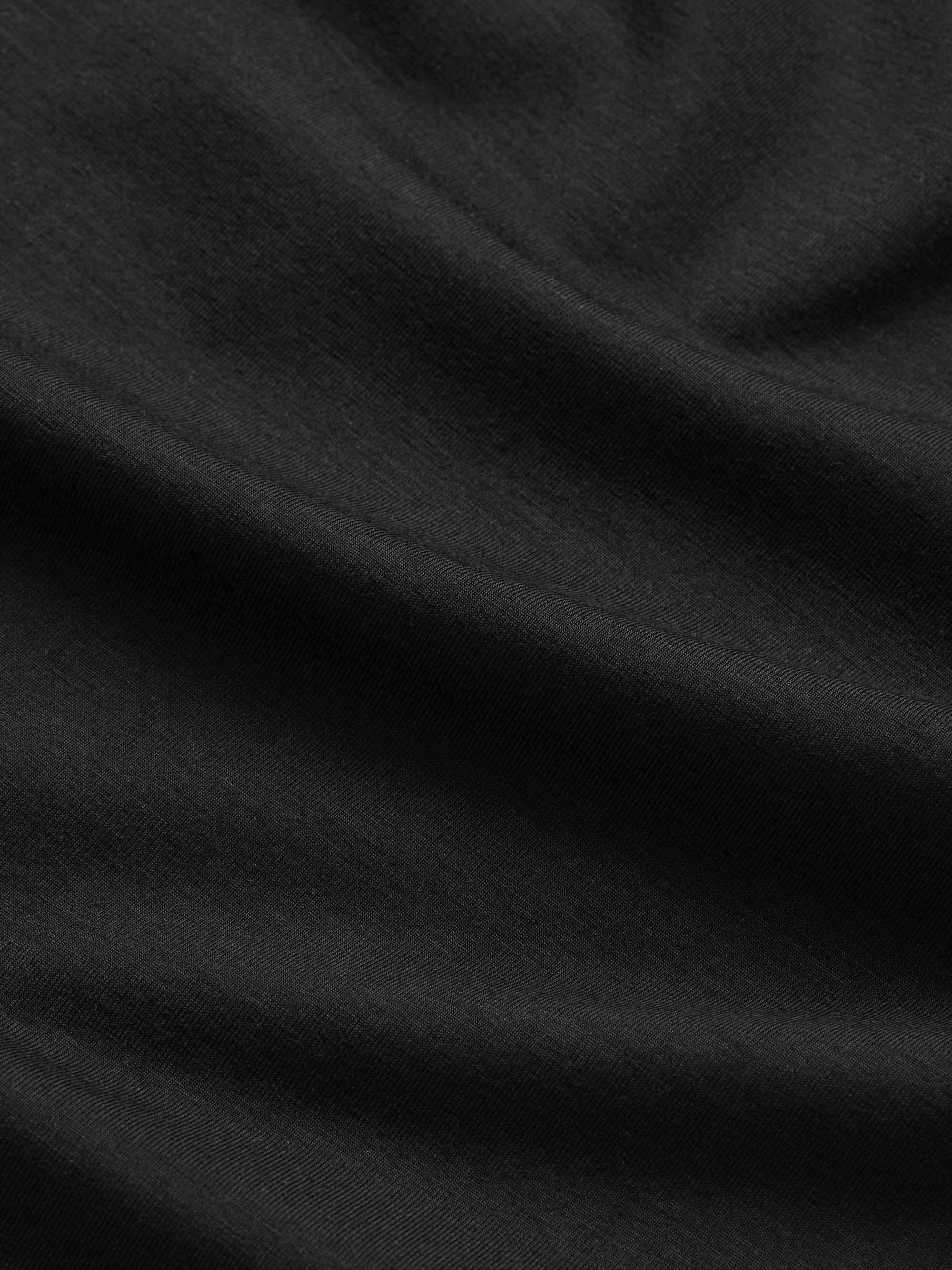 Women's Pullover Hoodie Basel Micro Modal Stretch Black - Image 7