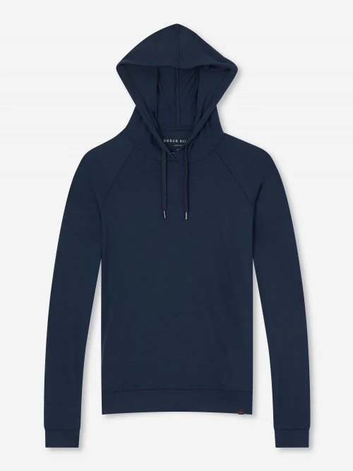 Women's Pullover Hoodie Basel Micro Modal Stretch Navy - Image 7