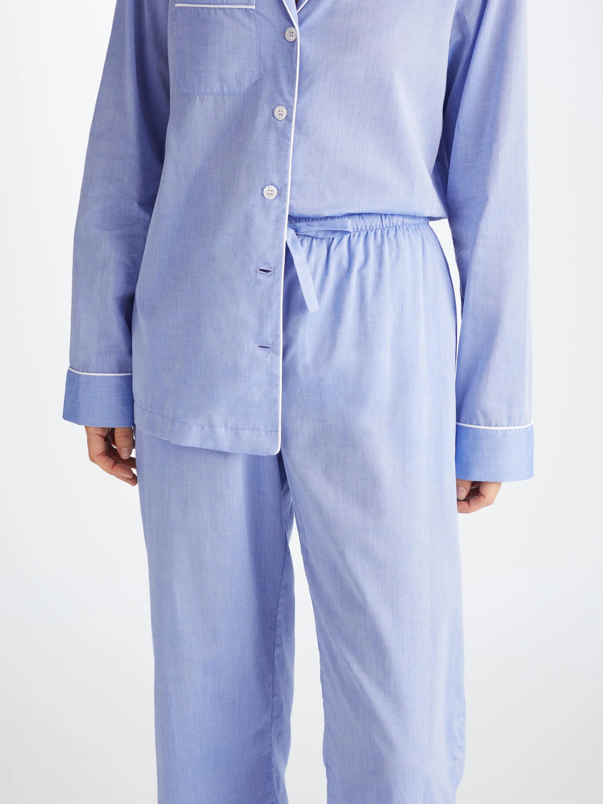 Women's Pyjamas Amalfi Cotton Batiste Blue - Image 6