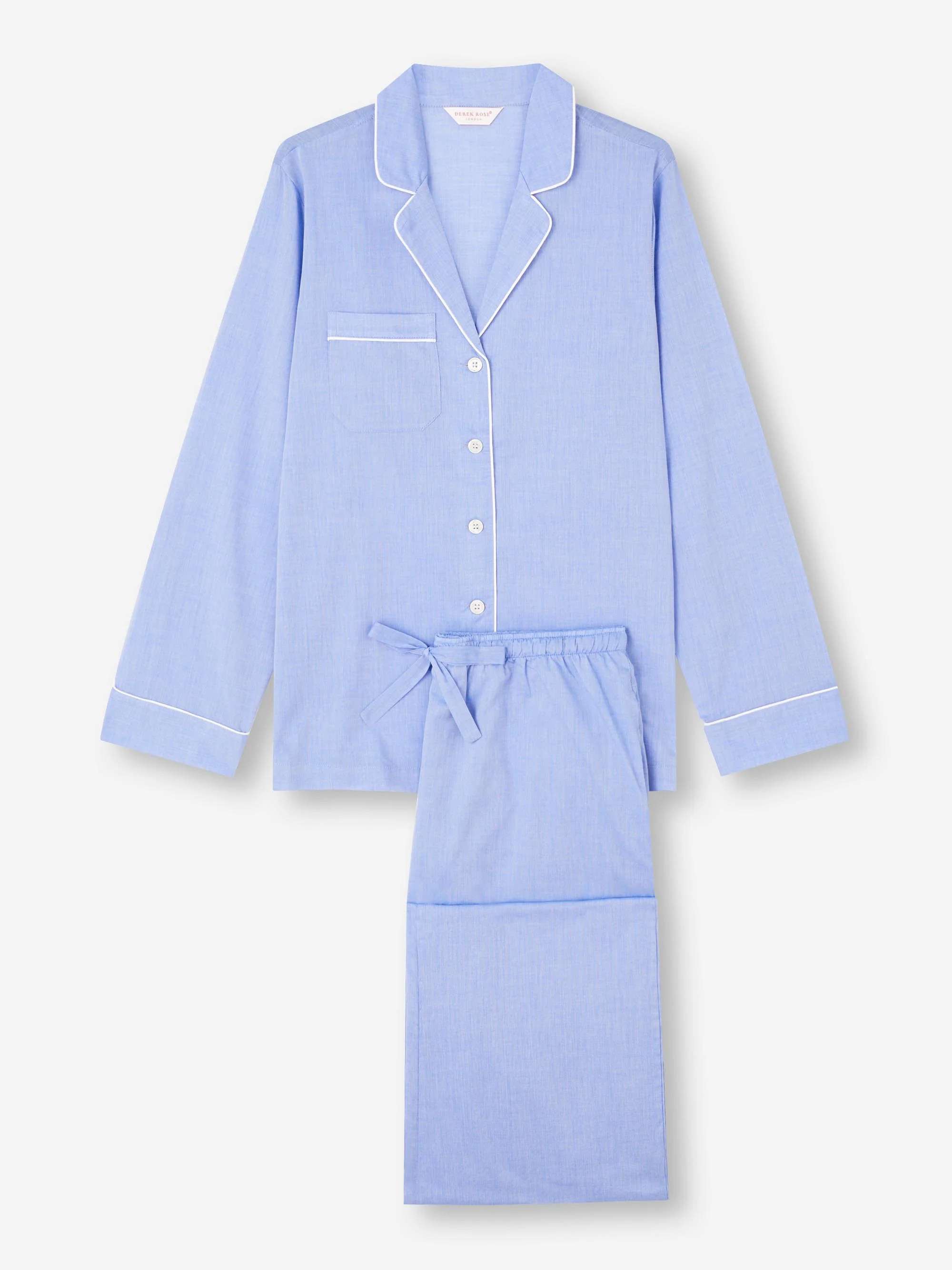 Women's Pyjamas Amalfi Cotton Batiste Blue - Image 7