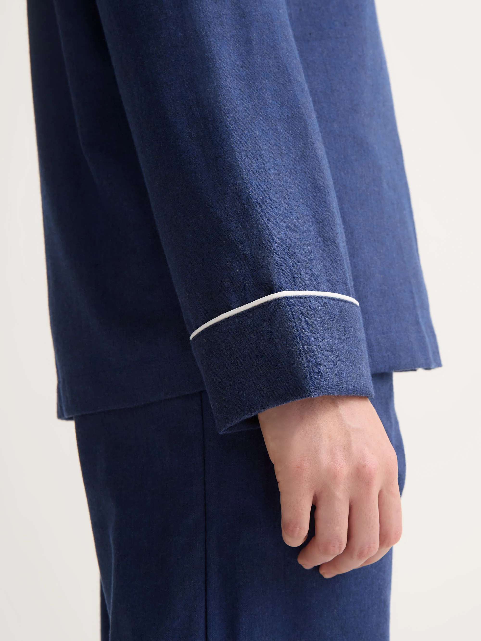 Women's Pyjamas Balmoral 3 Brushed Cotton Navy - Image 5