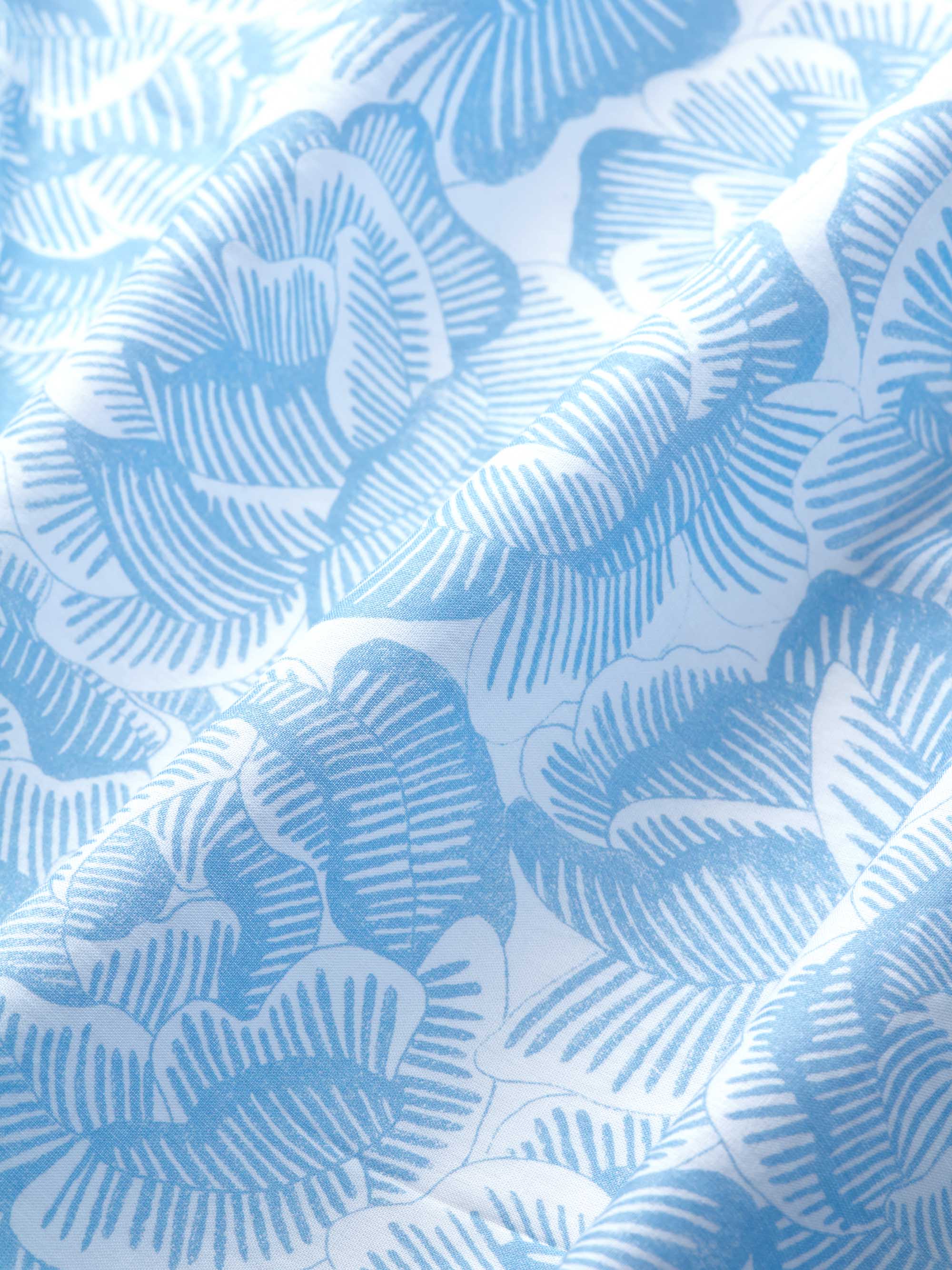 Women's Pyjamas Cotton Batiste Light Blue & White Rose Print - Image 6