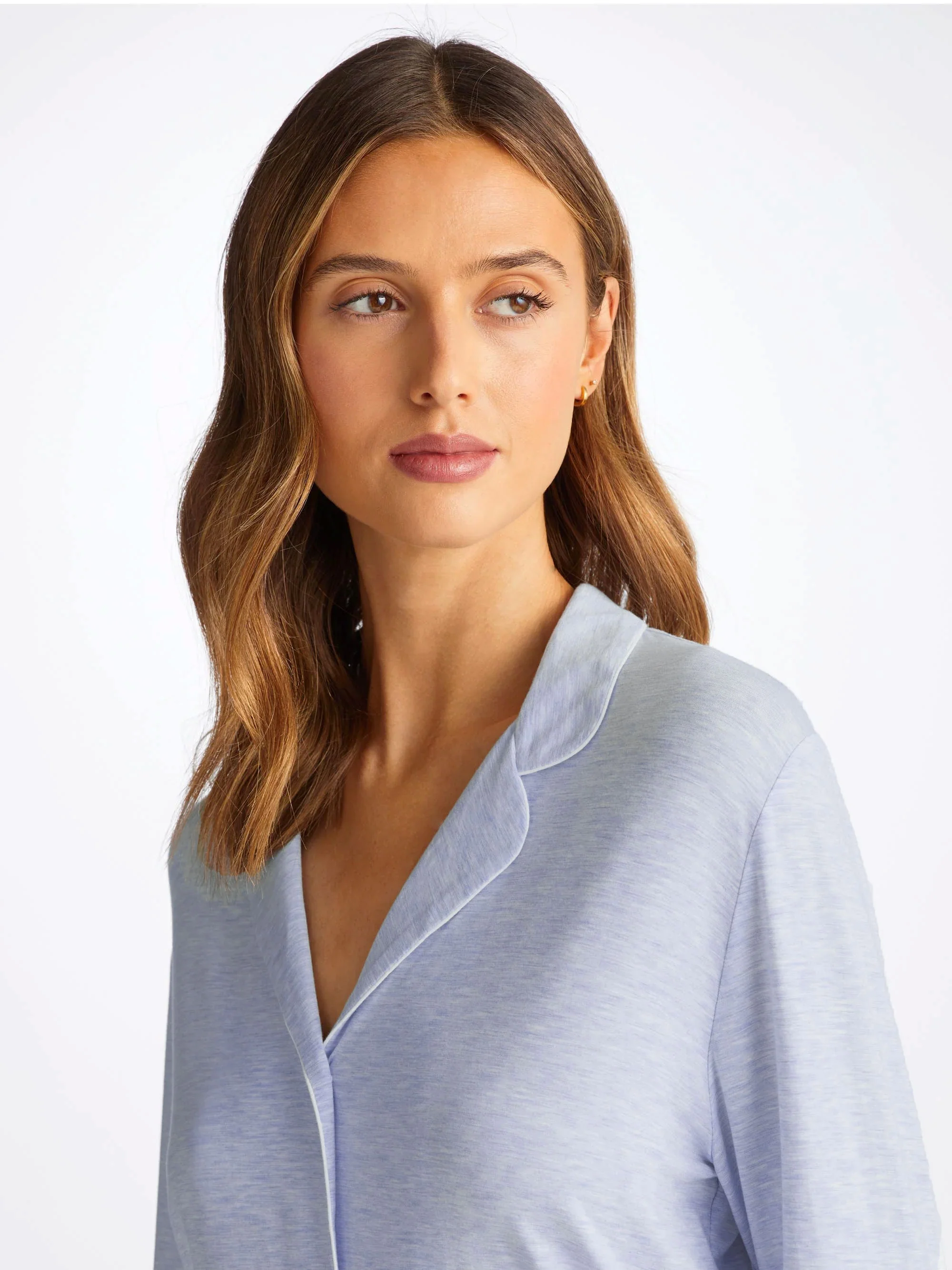 Women's Pyjamas Ethan Micro Modal Stretch Light Blue Marl - Image 5