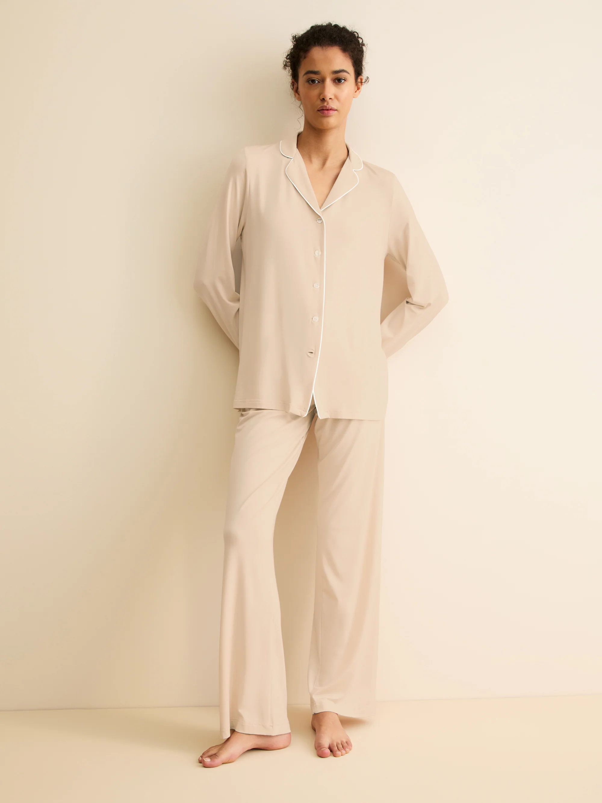 Women's Pyjamas Lara Micro Modal Stretch Champagne - Image 6