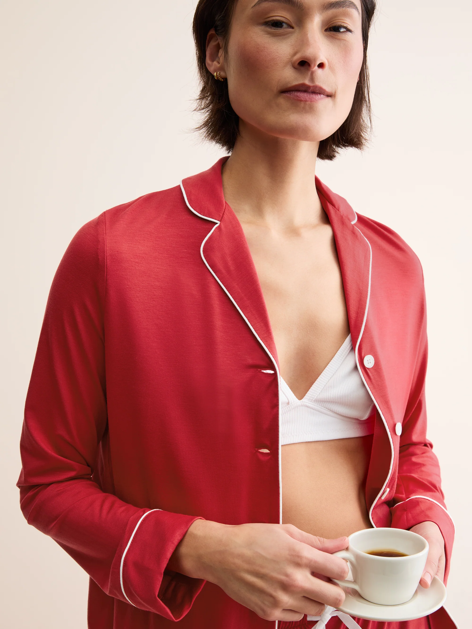 Women's Pyjamas Lara Micro Modal Stretch Cherry Red - Image 7