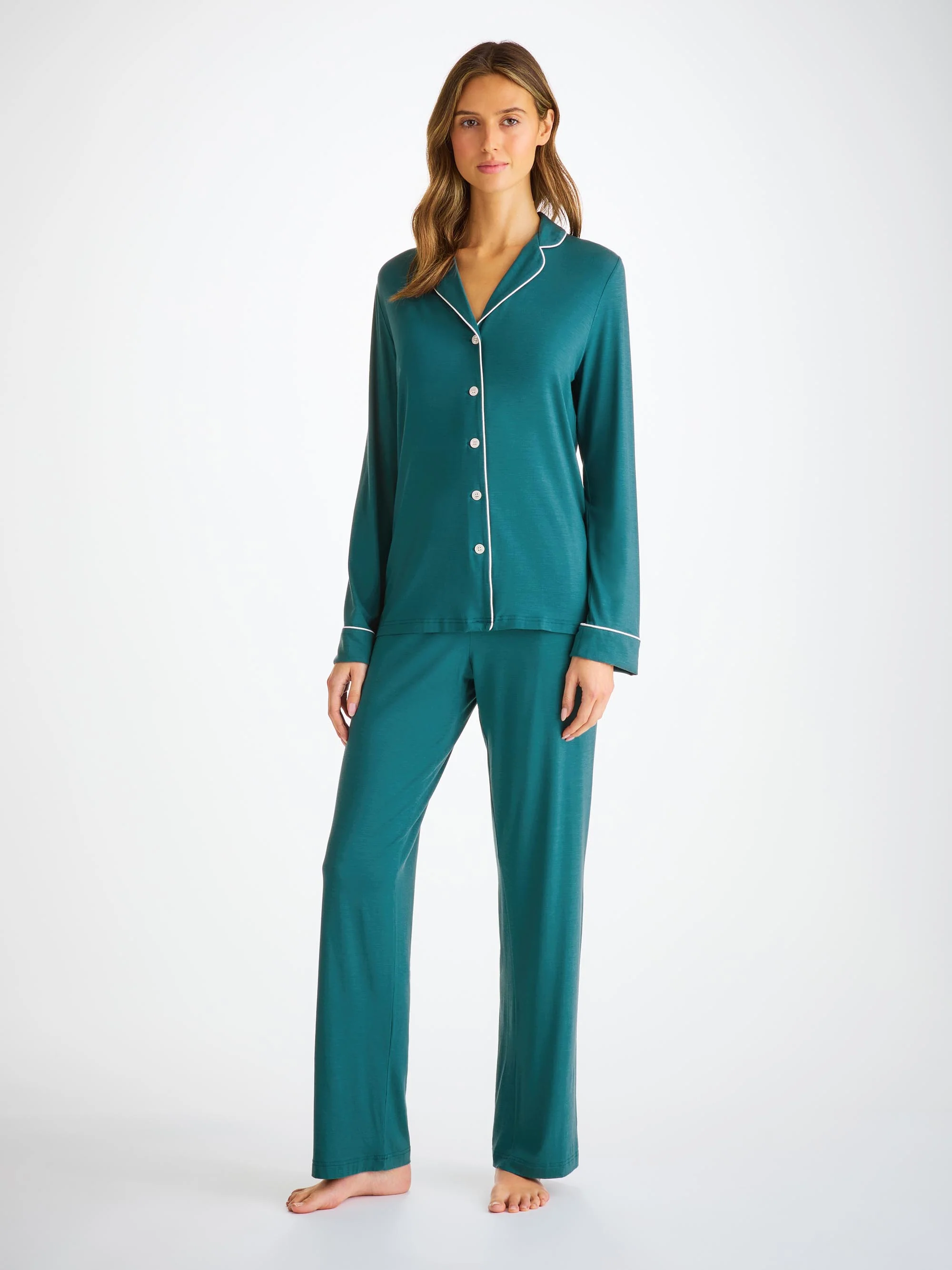 Women's Pyjamas Lara Micro Modal Stretch Jungle Green