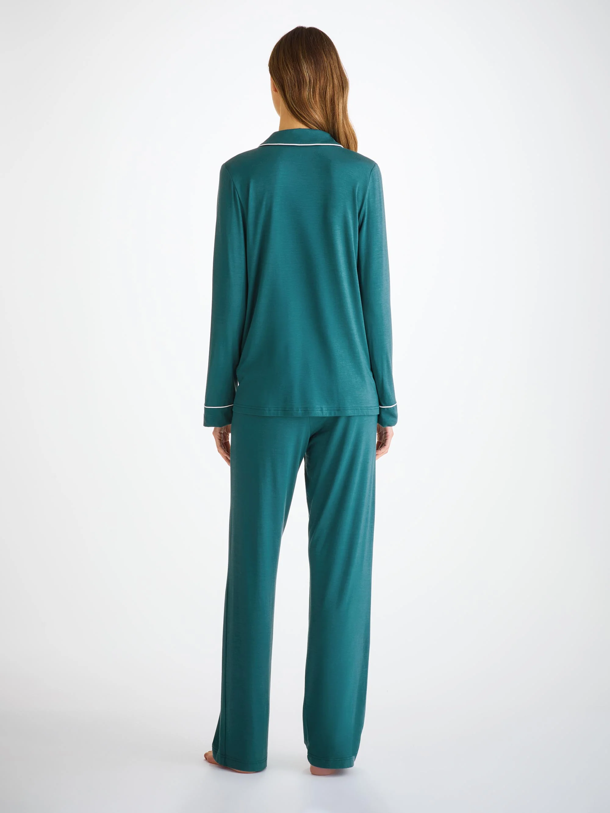 Women's Pyjamas Lara Micro Modal Stretch Jungle Green - Image 4