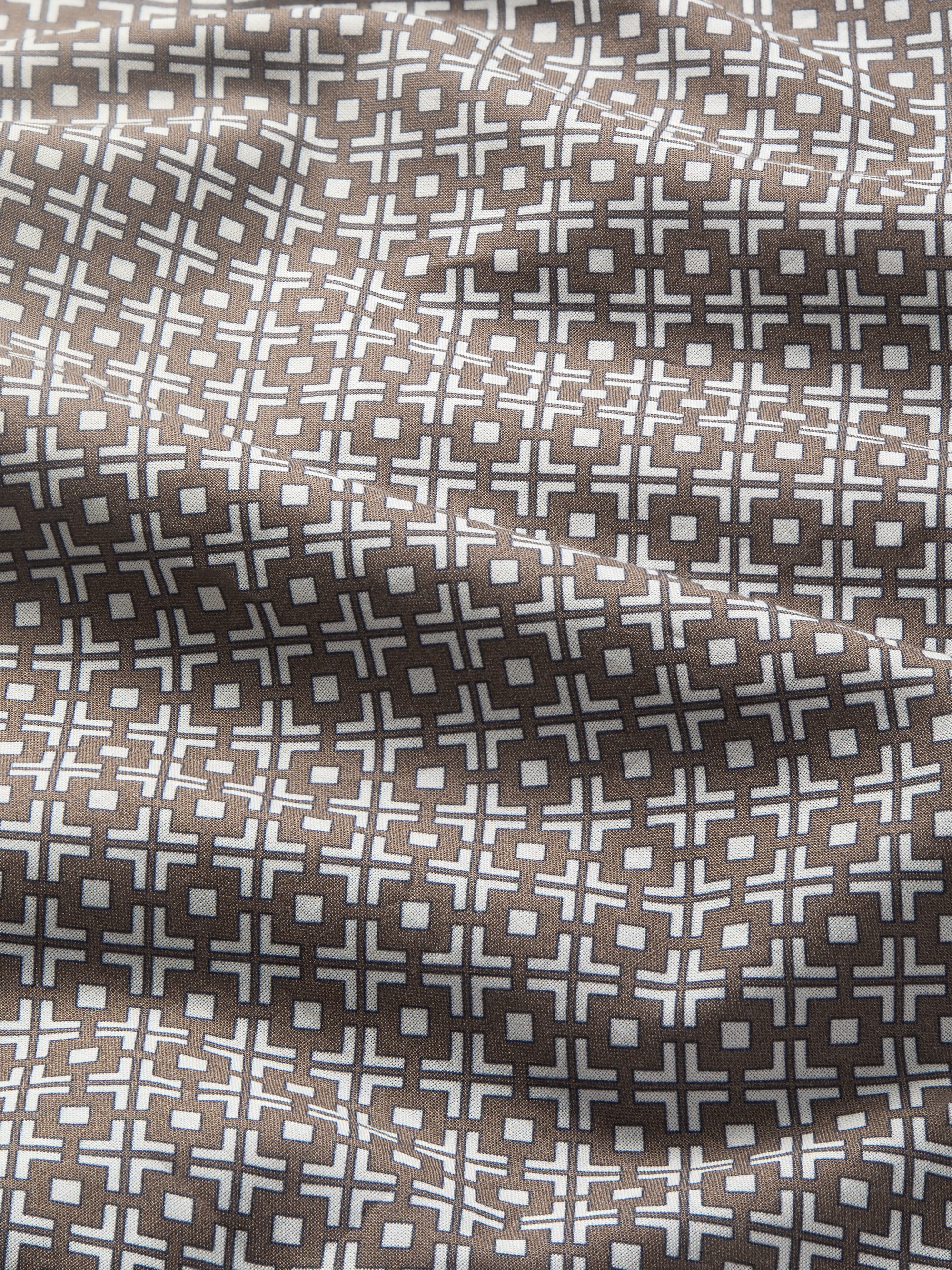 Women's Pyjamas London Geo Cross Cotton Batiste Taupe - Image 4