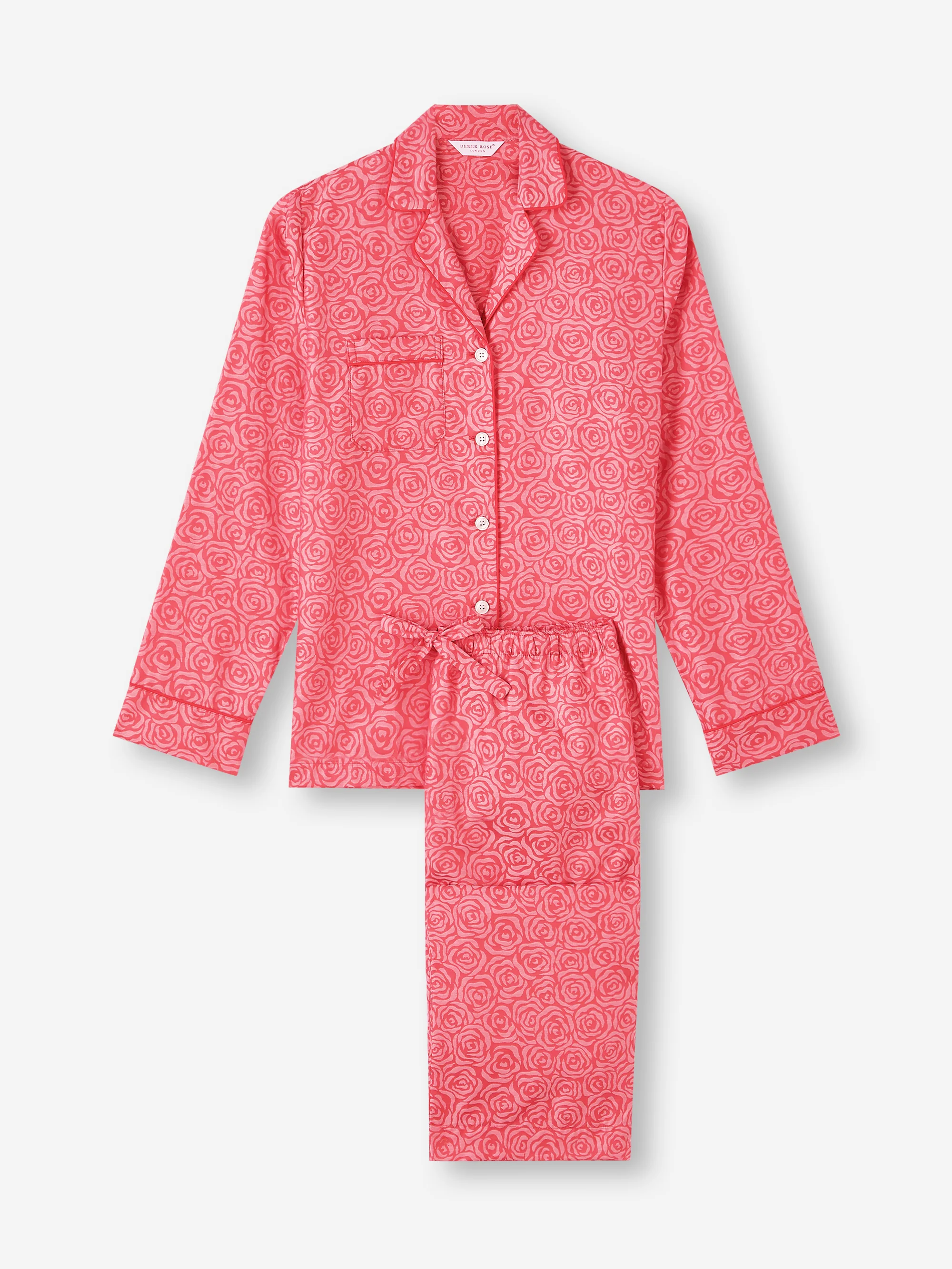 Women's Pyjamas Paris Cotton Jacquard Red Rose - Image 5