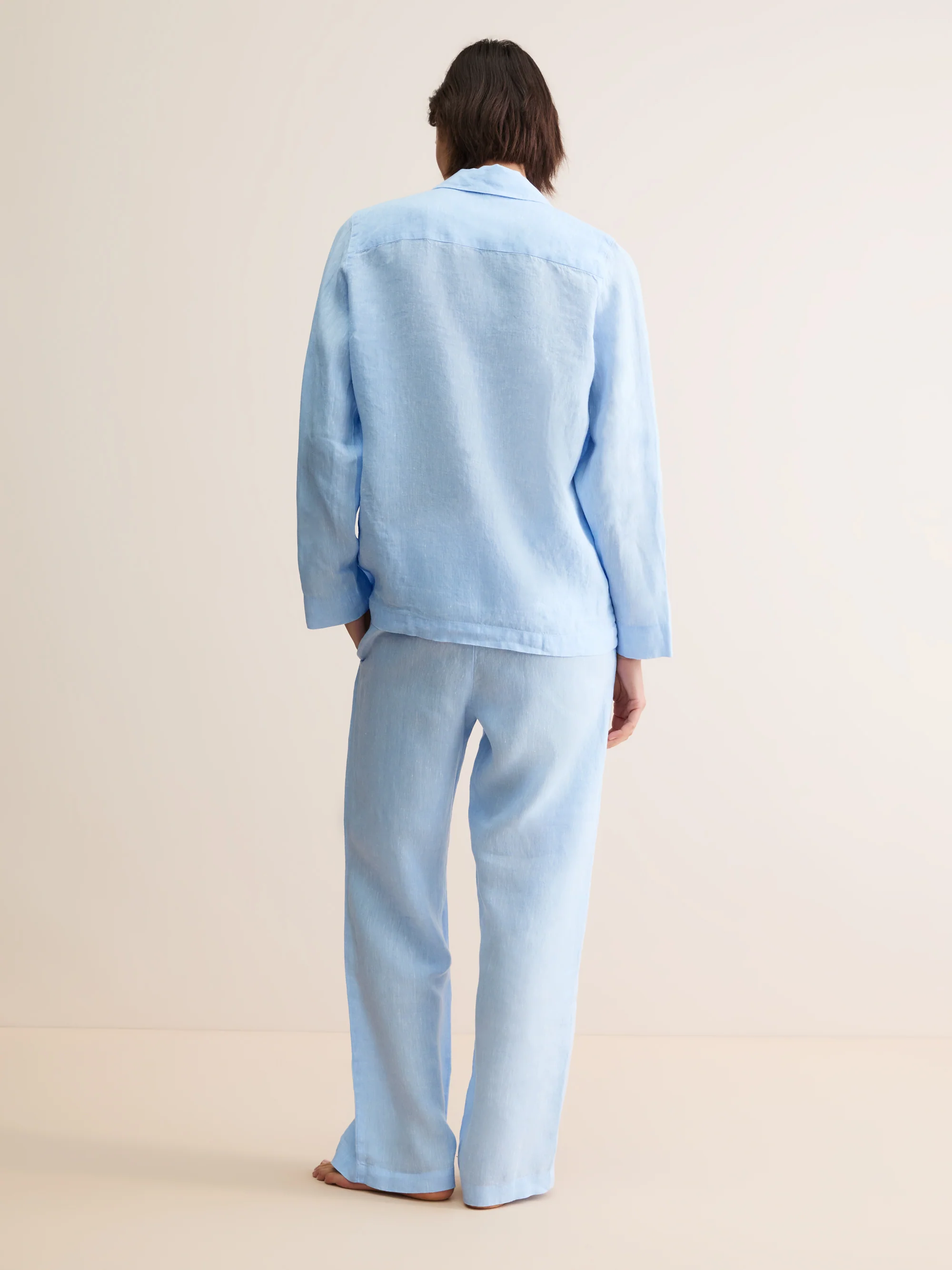 Women's Pyjamas Sicily Linen Light Blue - Image 3