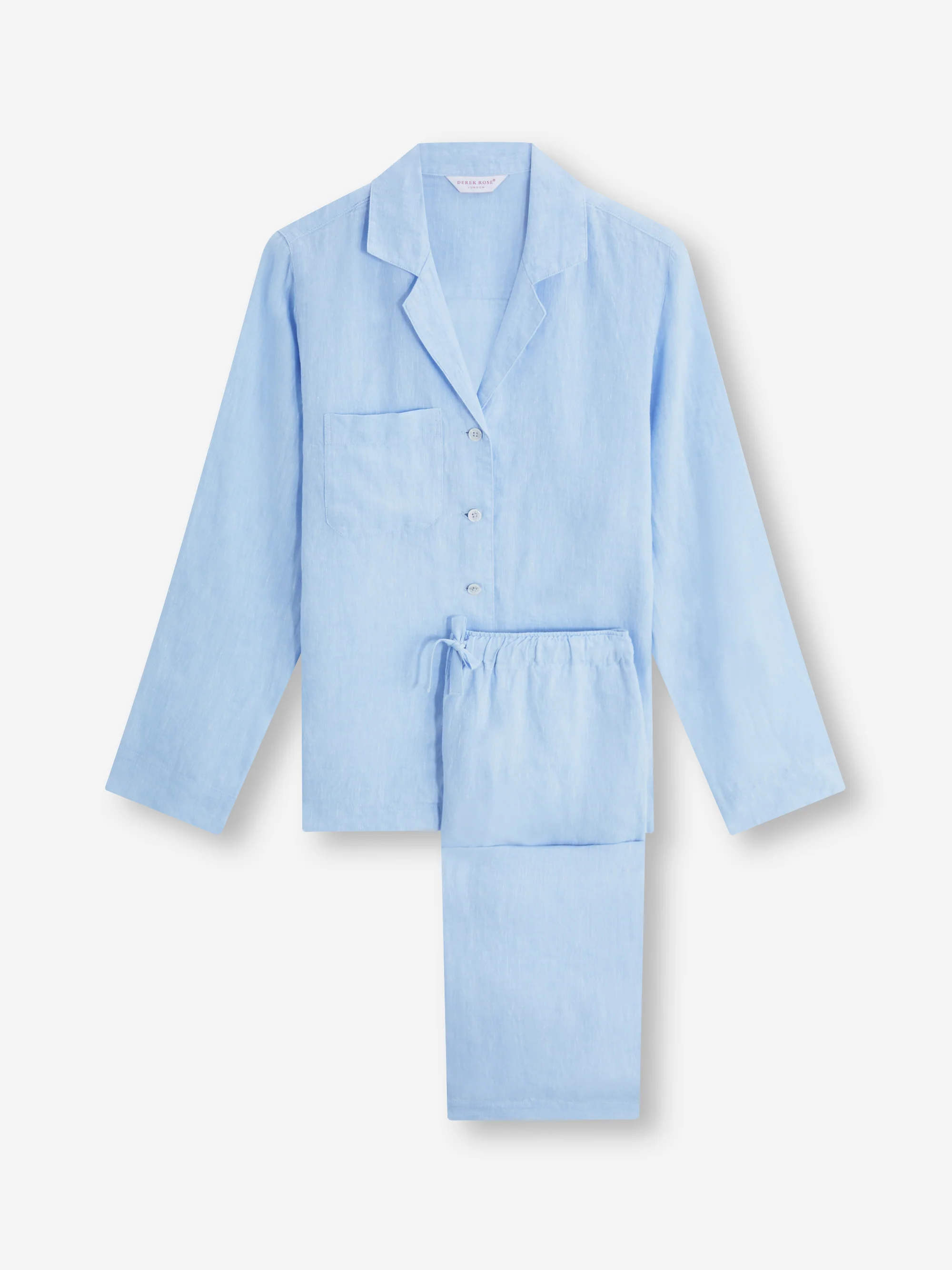 Women's Pyjamas Sicily Linen Light Blue - Image 6