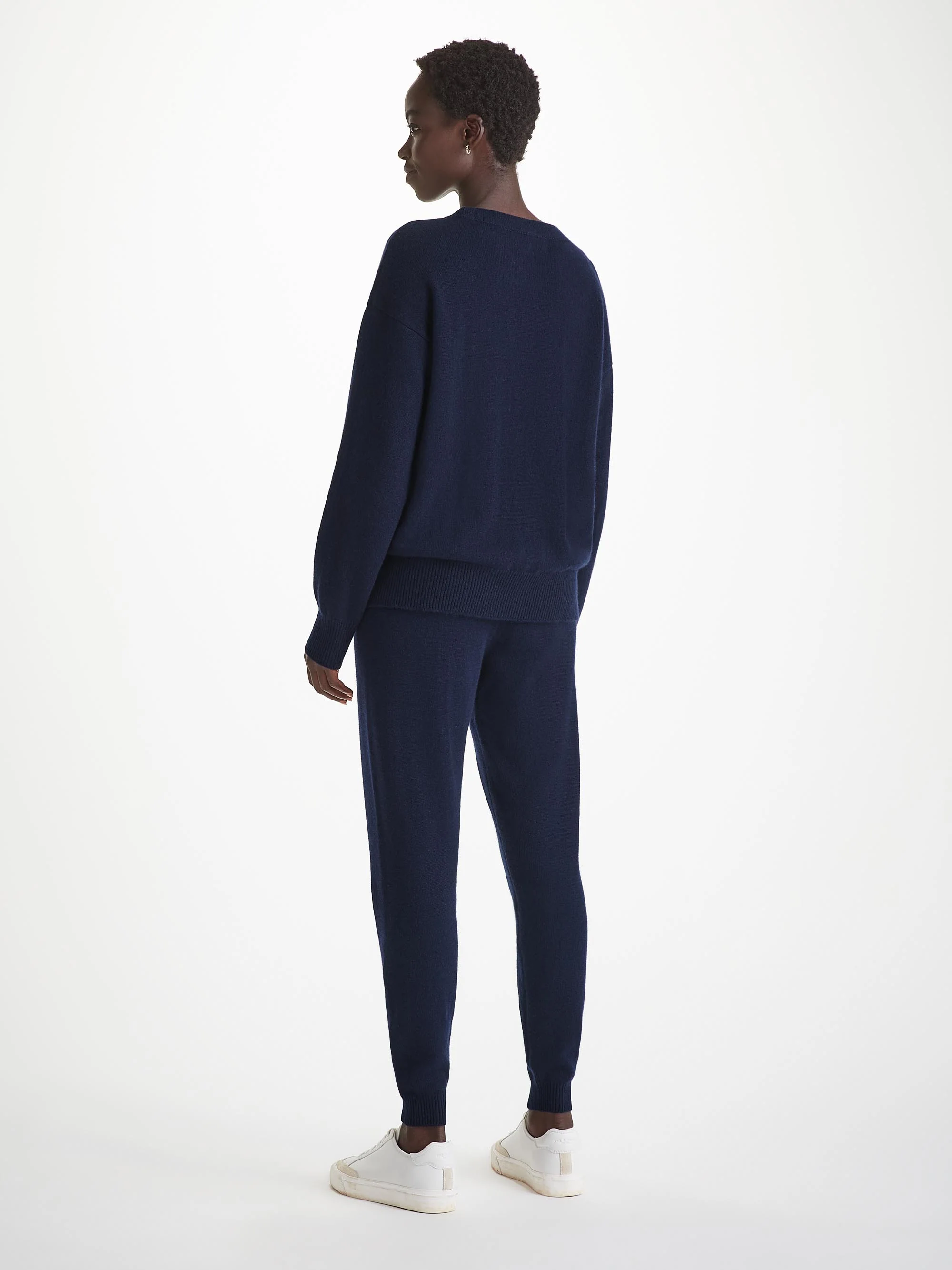 Women's Relaxed Sweater Daphne Cashmere Navy - Image 3