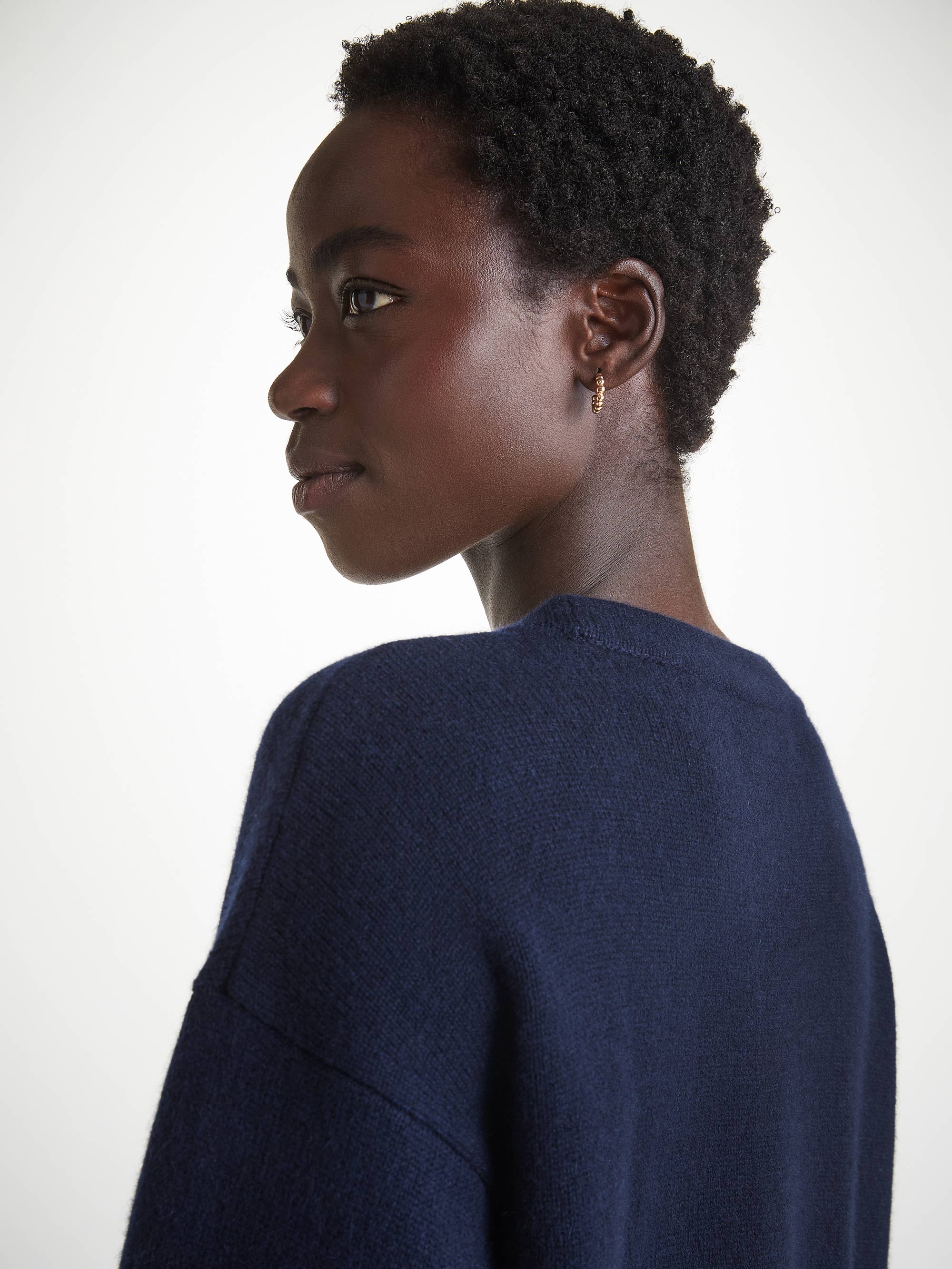 Women's Relaxed Sweater Daphne Cashmere Navy - Image 4